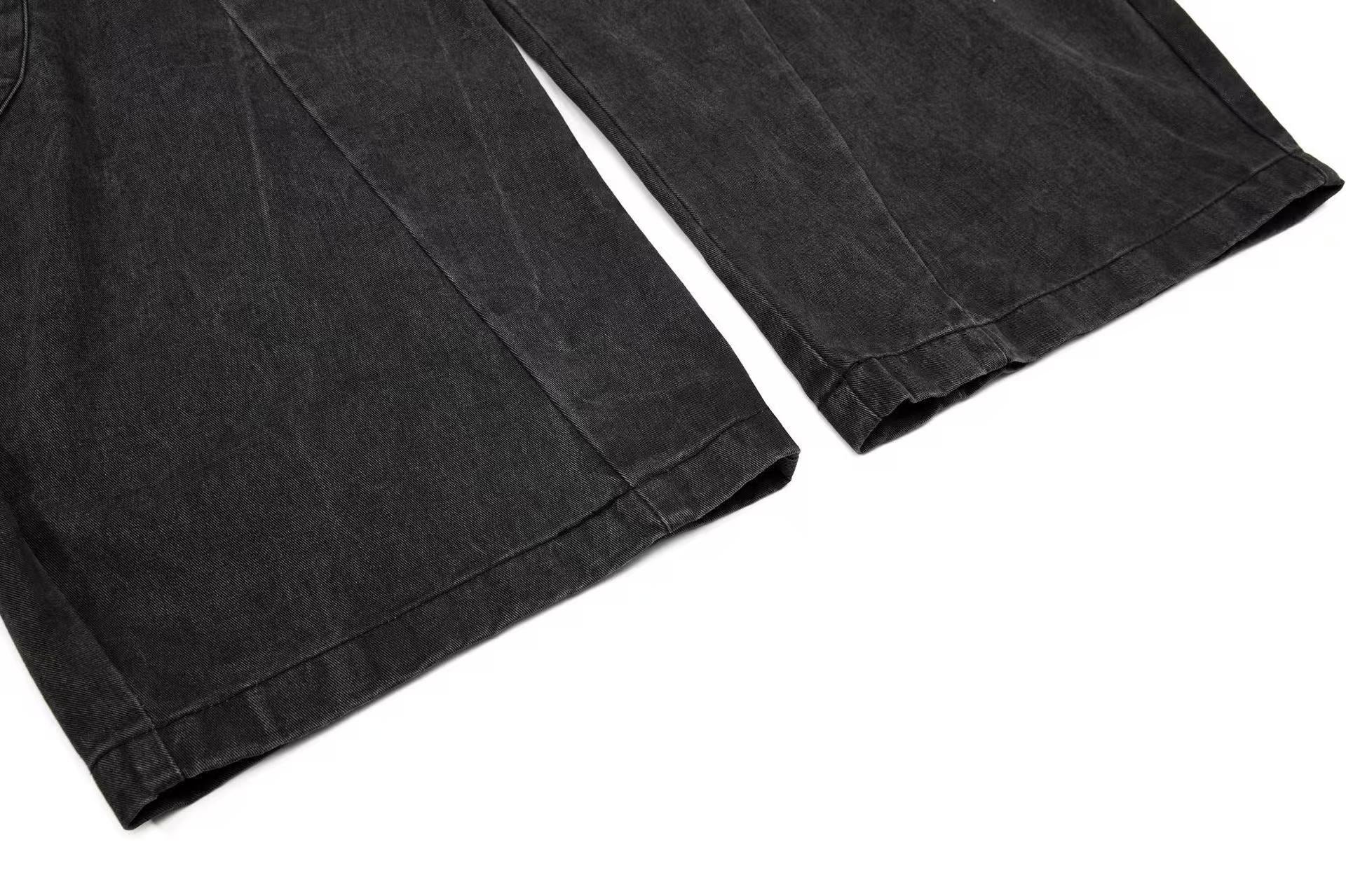 Vintage Button-Flap Wide-Leg Cargo Pants