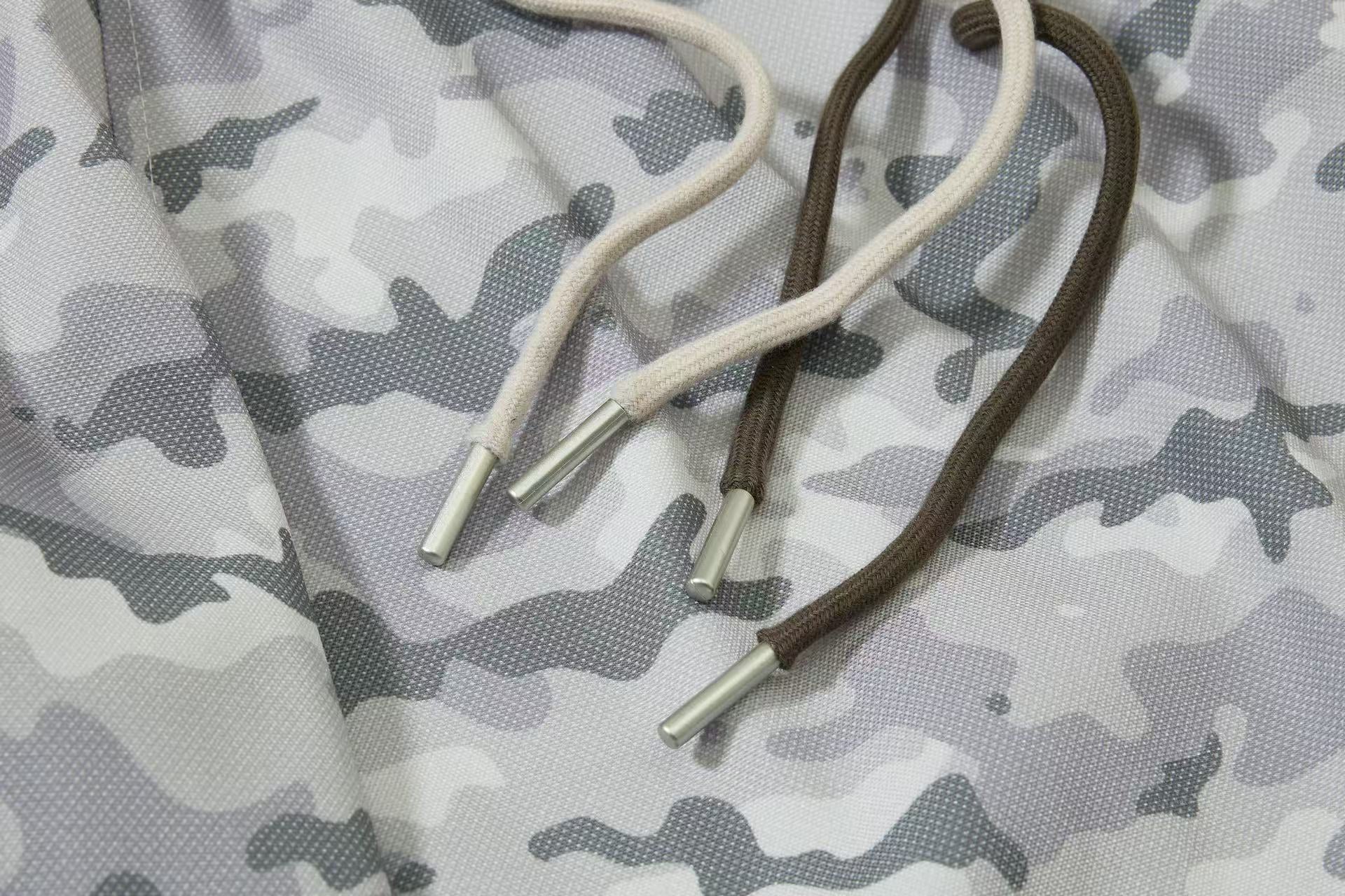 Camo Fleece-LinedFaux-Two Piece Wide-Leg Sweatpants