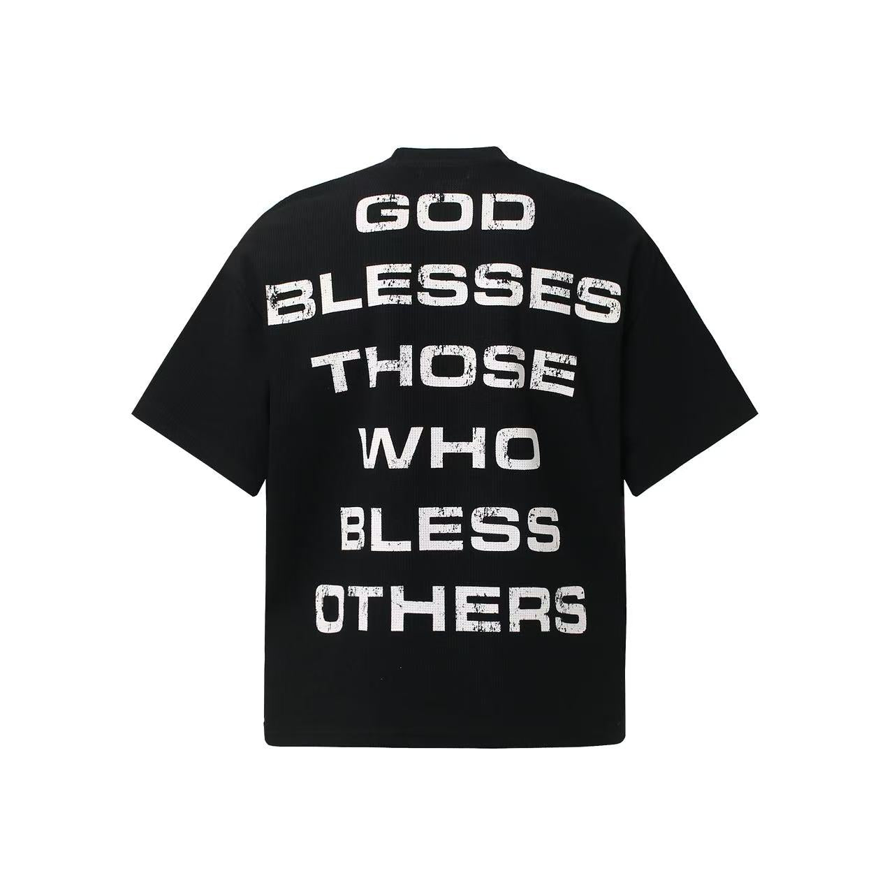 Streetwear Red Cross Print Short Sleeve