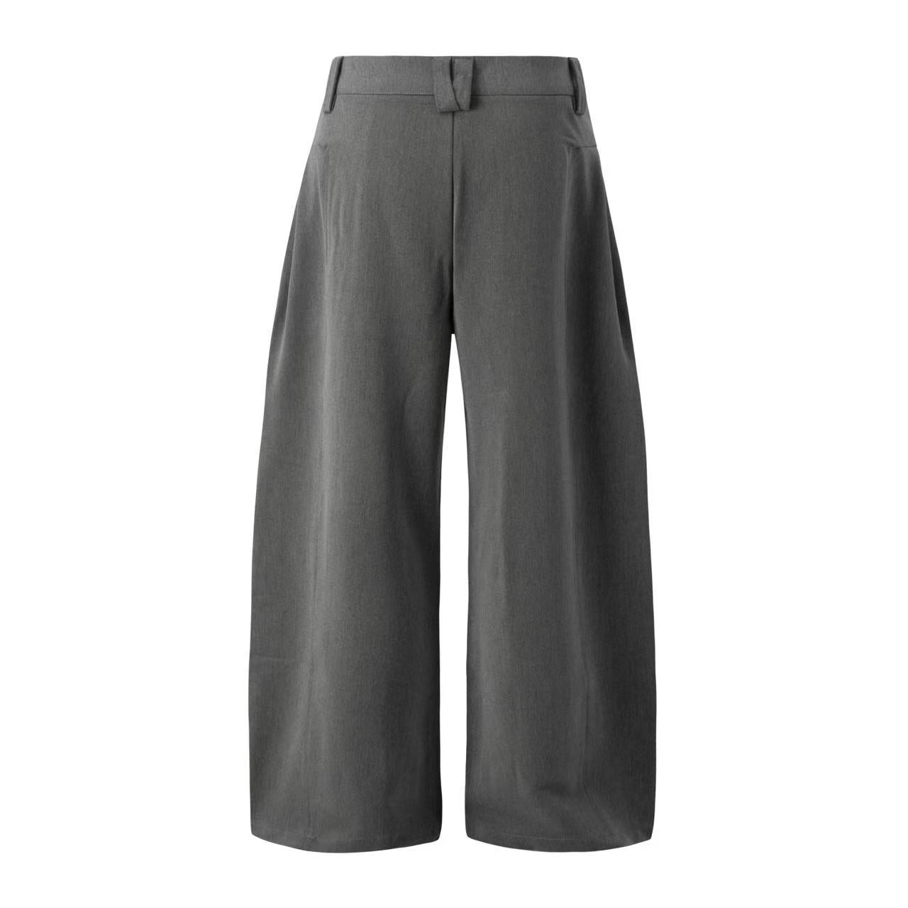 Clean Fit Wide-Leg Suit Pants