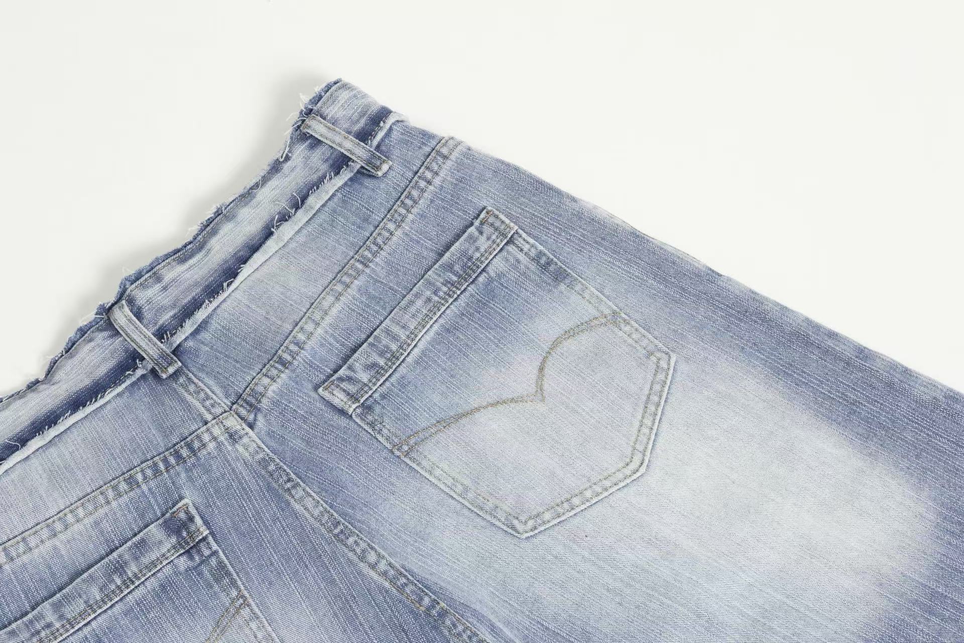 Street Style Washed Wide-Leg Jeans