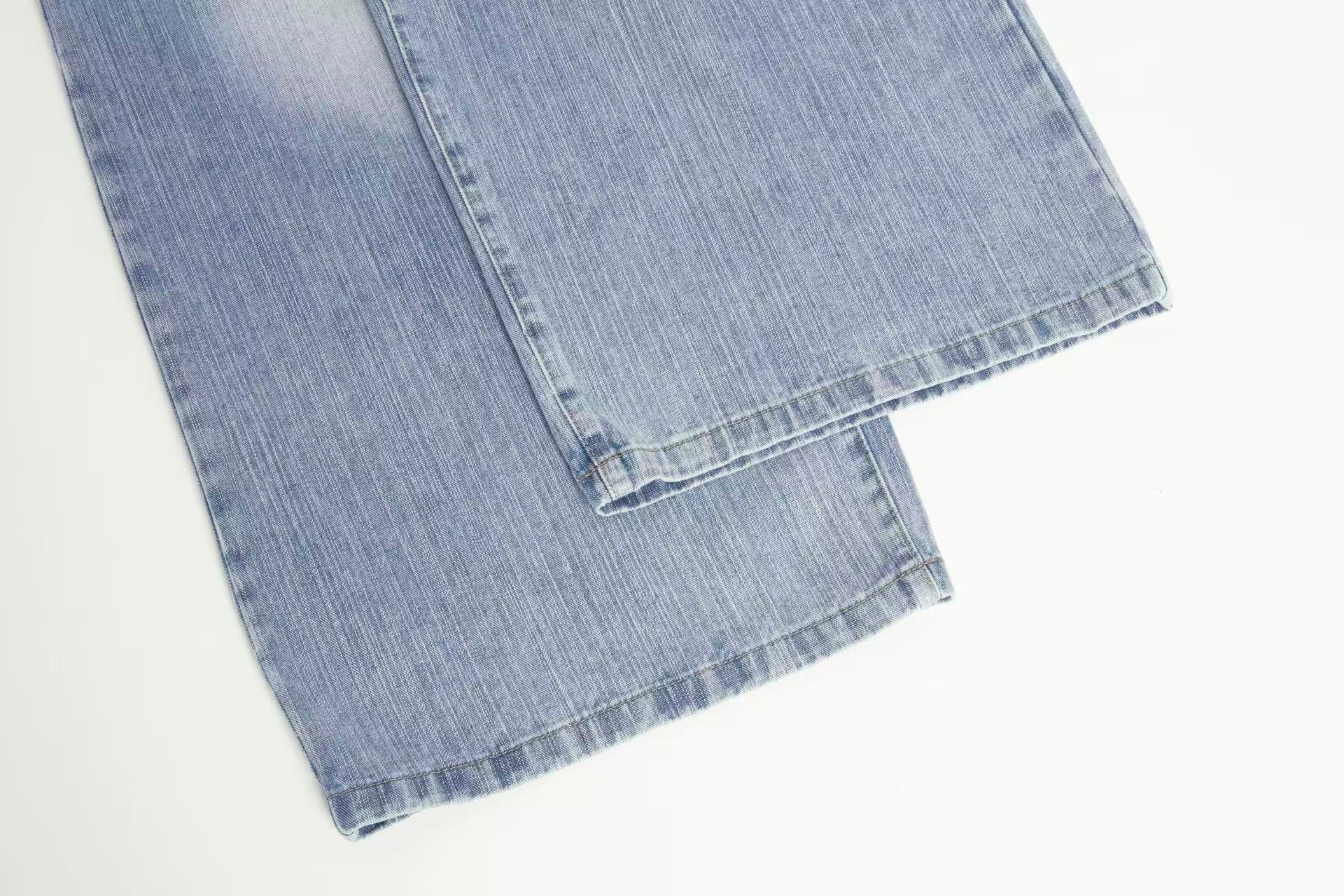 Street Style Washed Wide-Leg Jeans