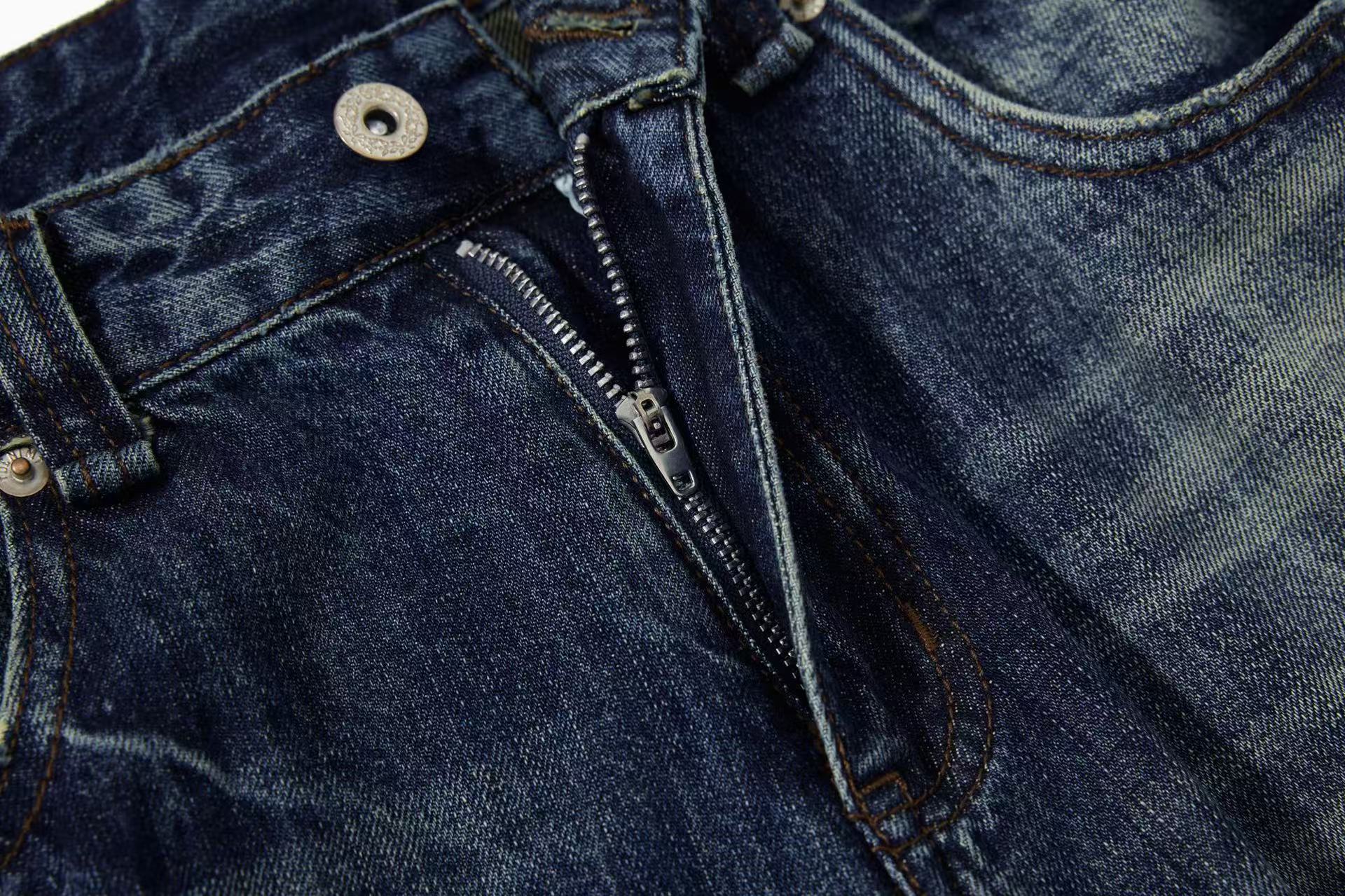 Vintage Paint Splatter Wide-Leg Jeans