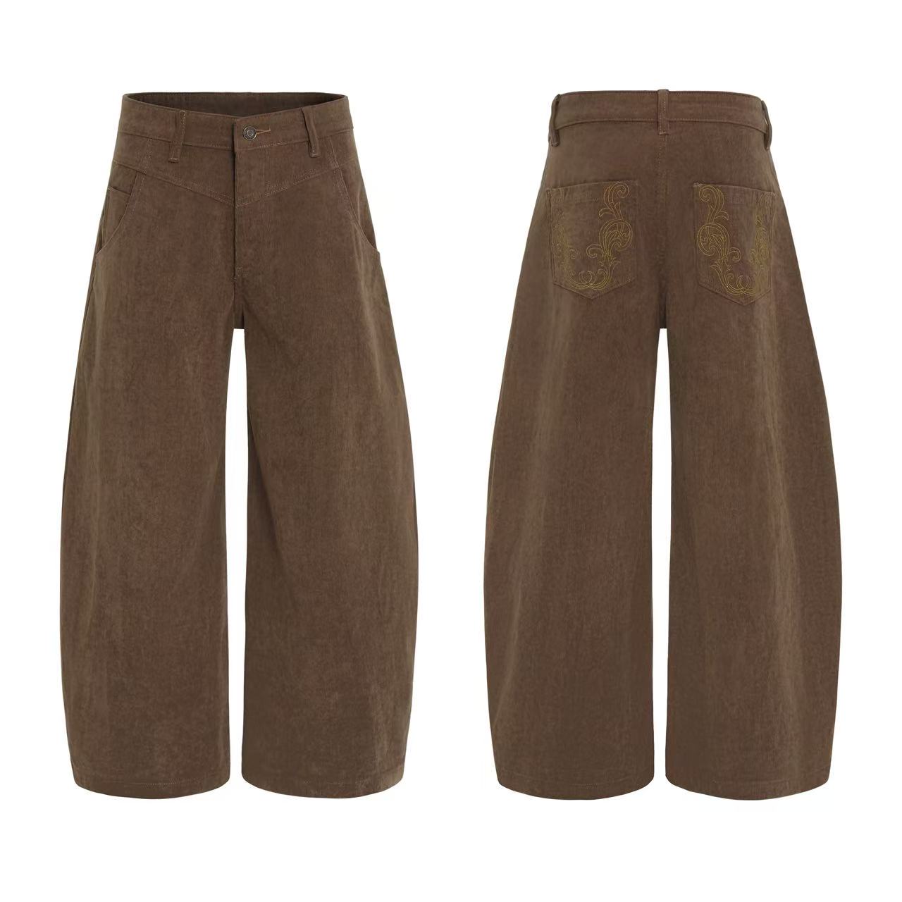 Clean Fit Vintage Wide-Leg Cargo Pants
