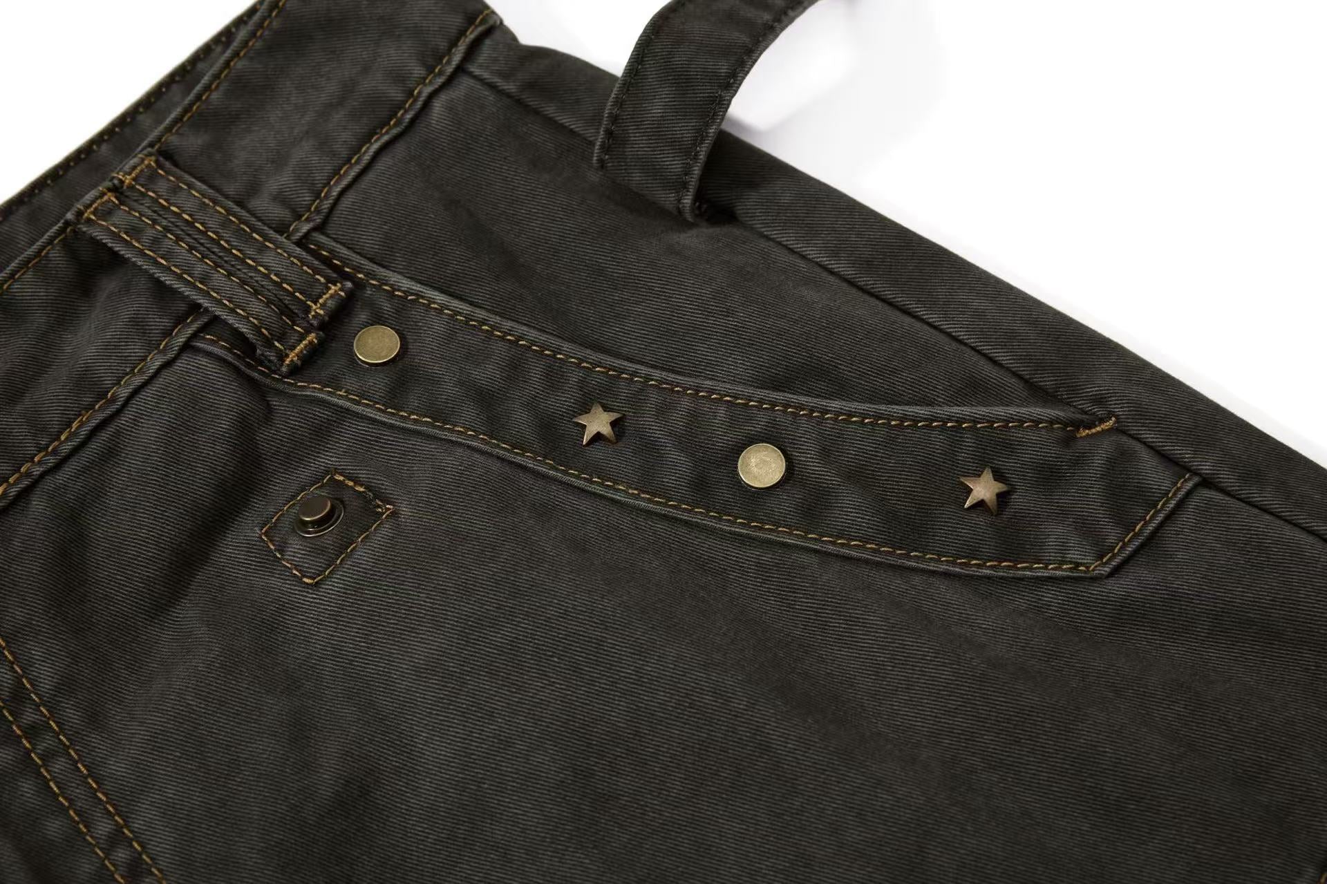 Vintage Techwear Wide-Leg Cargo Pants