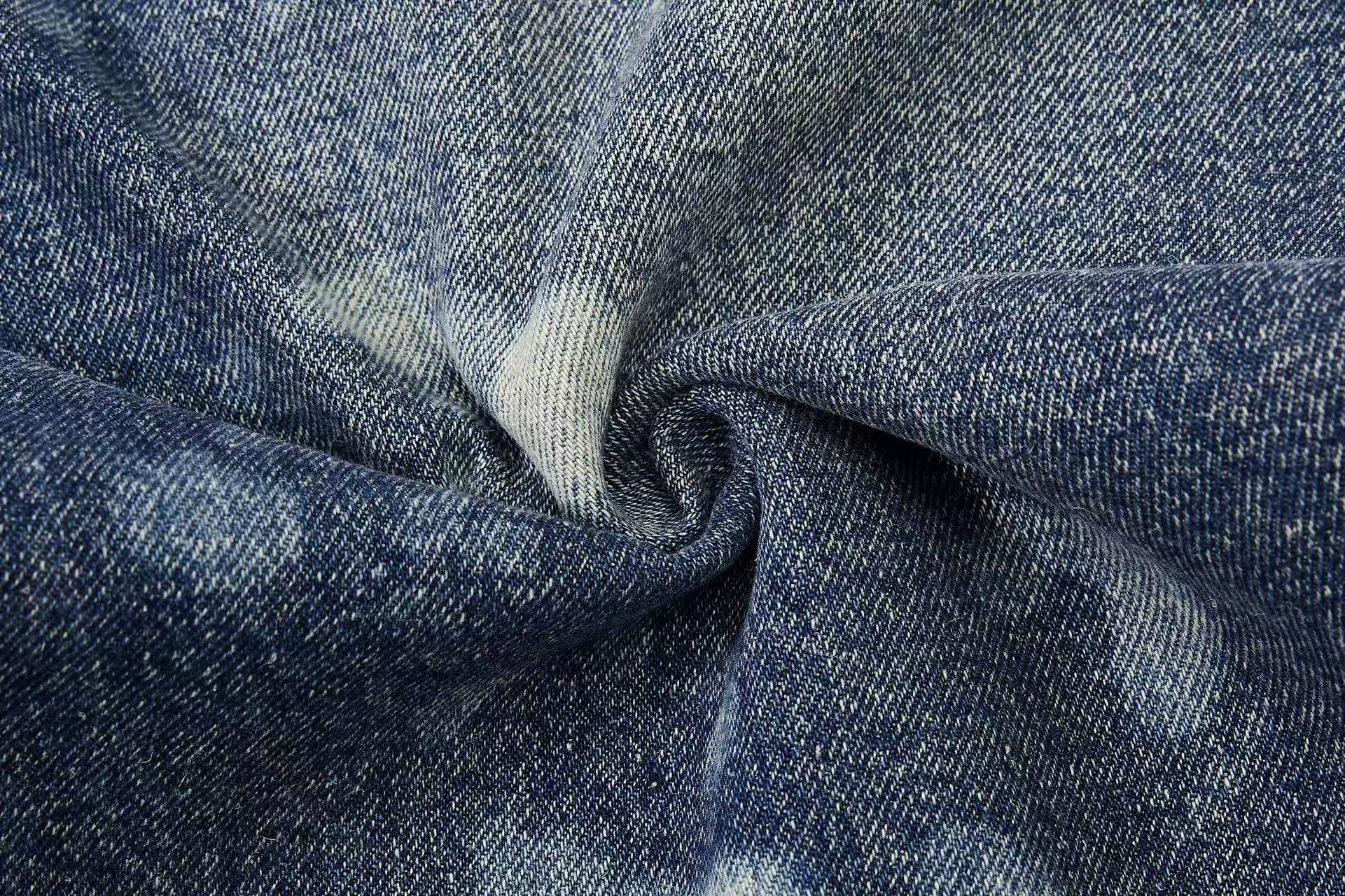 Metal Punk Distressed Wide-Leg Jeans