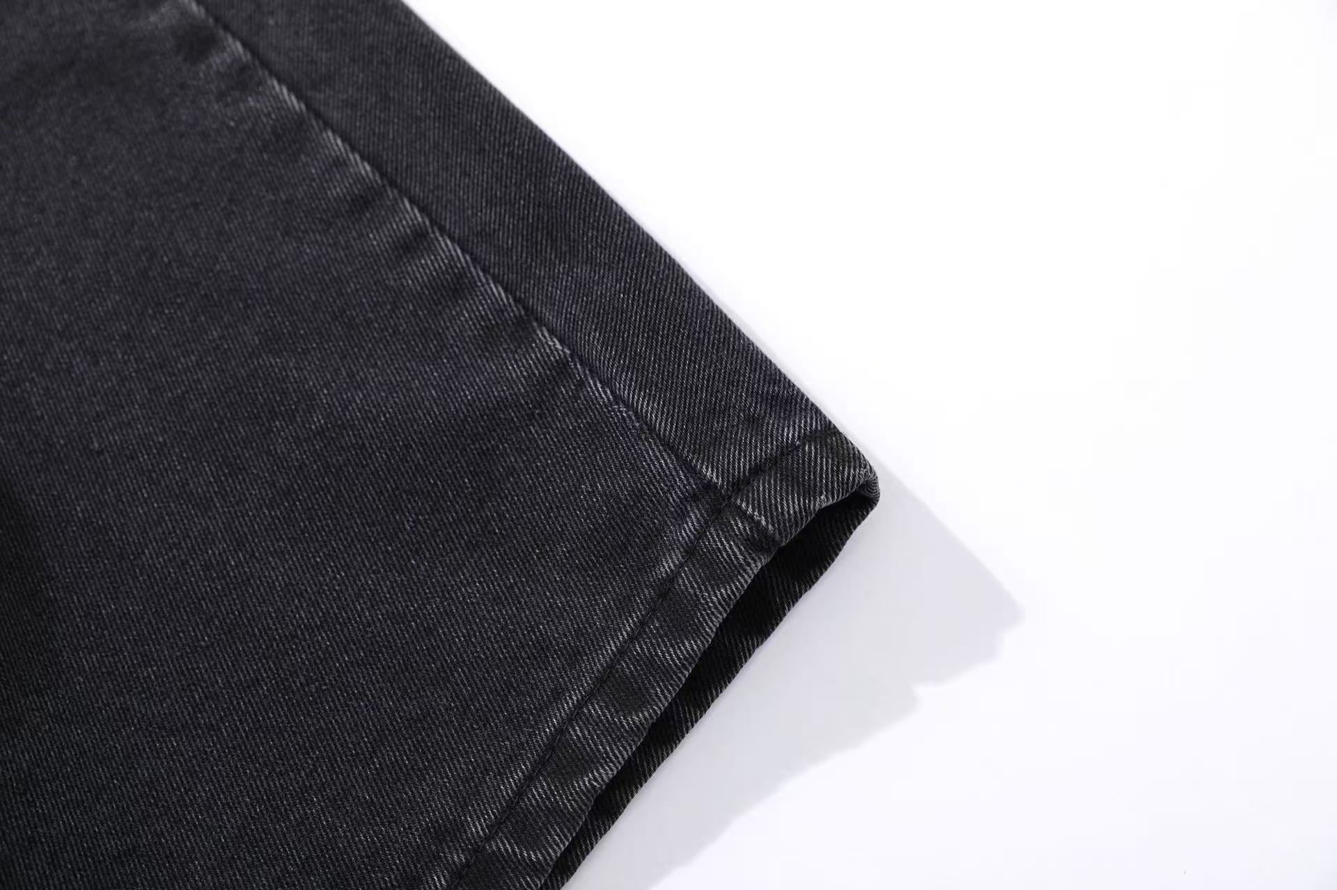 Distressed Wide-Leg Cargo Pants
