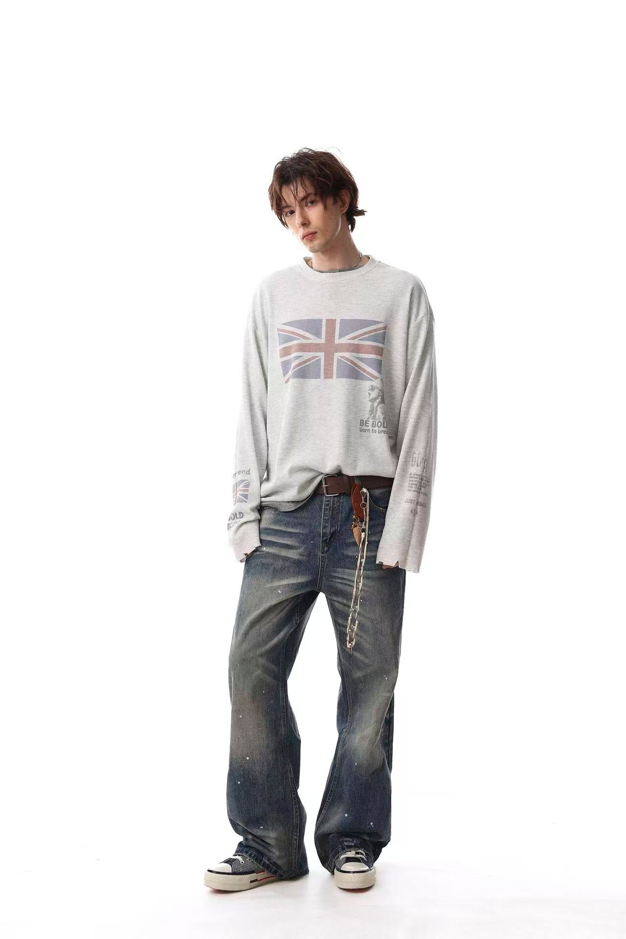 Streetwear Flag-print Long Sleeve