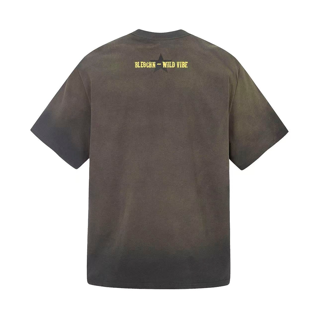 Streetwear Tie-dye Print Short Sleeve
