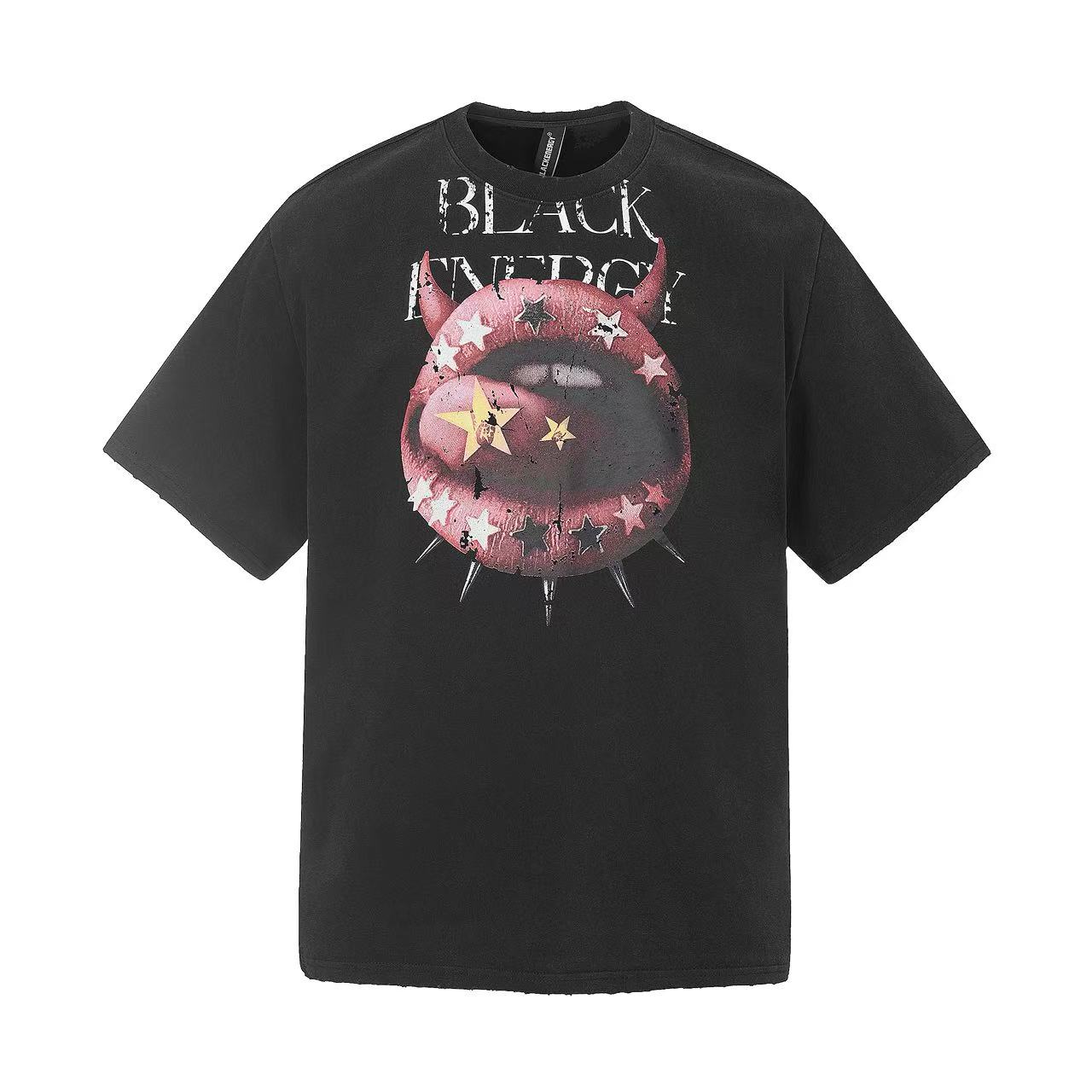 Streetwear Sexy Tongue Print Short Sleeve