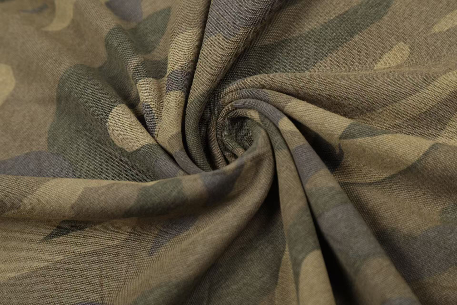 Streetwear Camo Number Print Long Sleeve