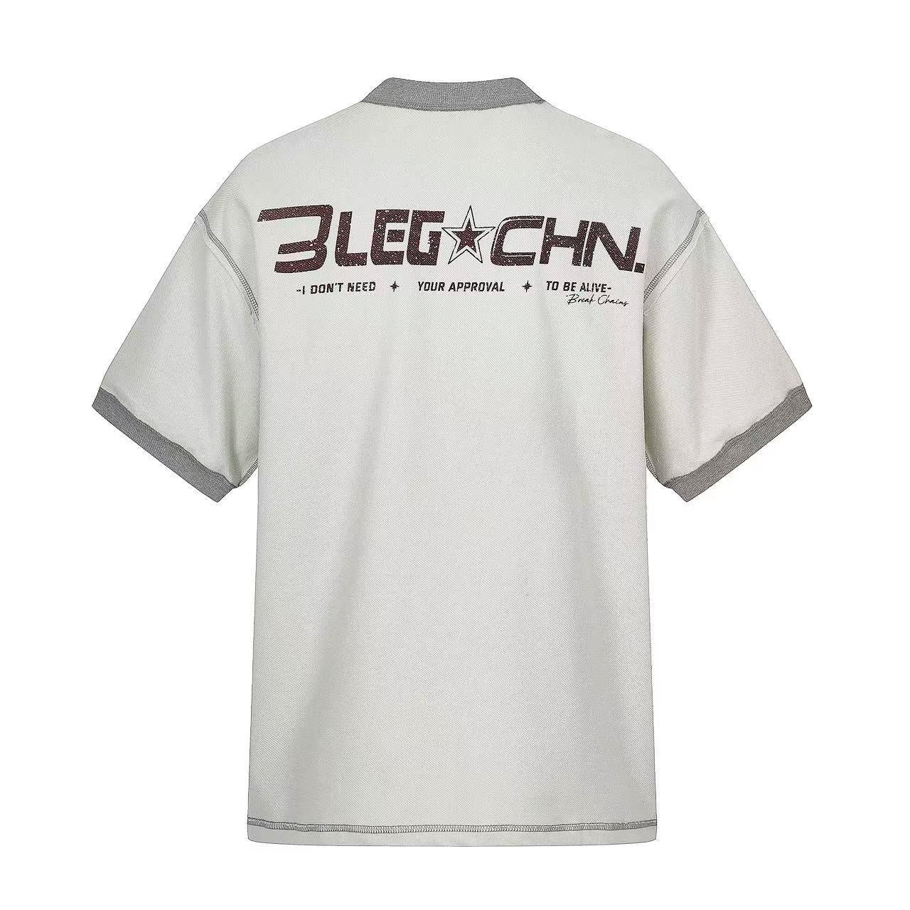 Streetwear Number Print Short Sleeve