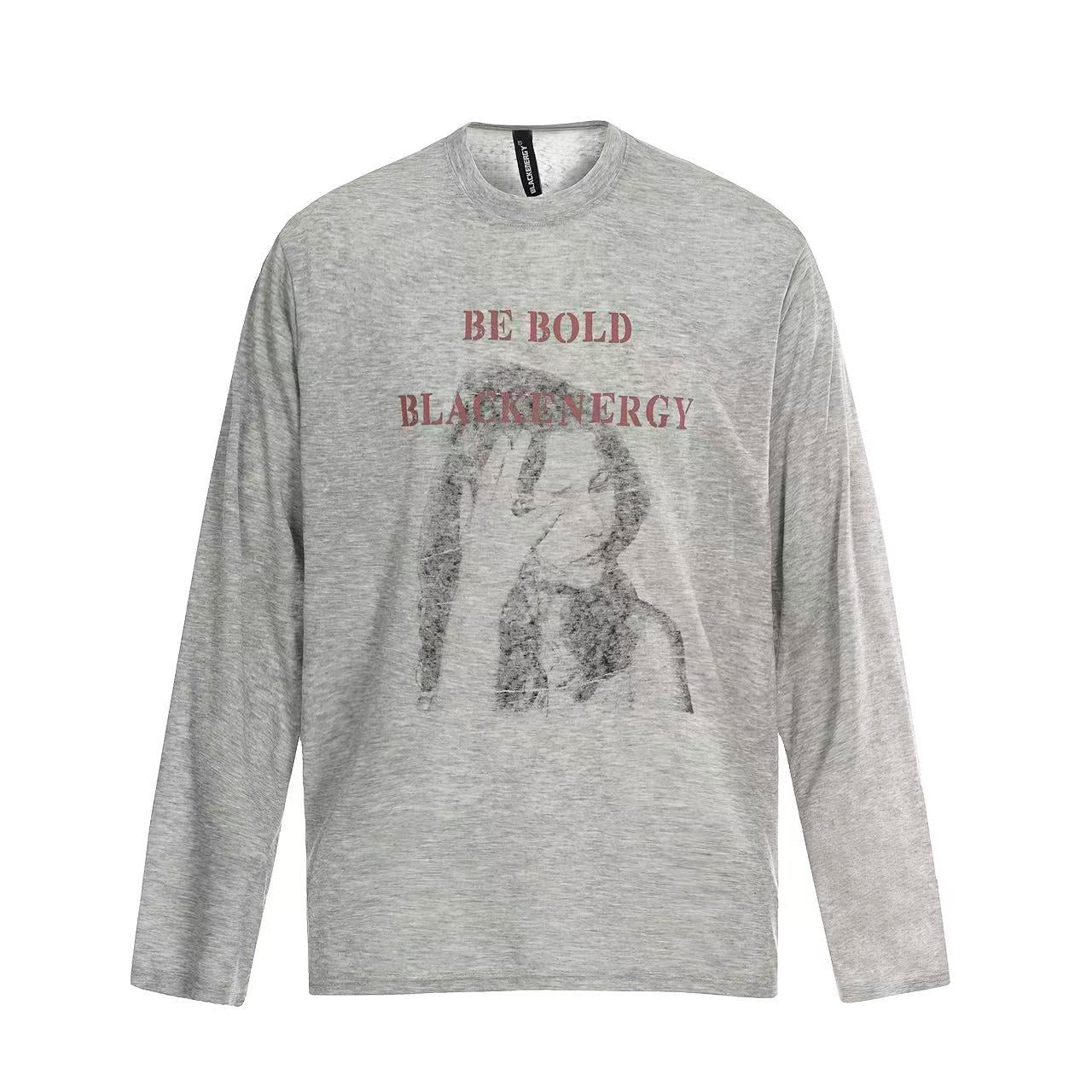 Streetwear Face Print Long Sleeve