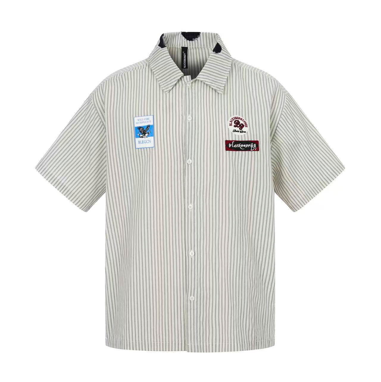 Vintage 7 Graffiti Striped Shirt