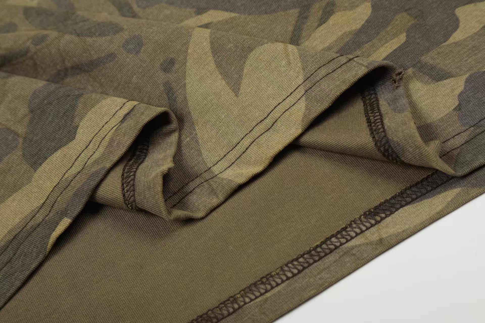 Streetwear Camo Number Print Long Sleeve