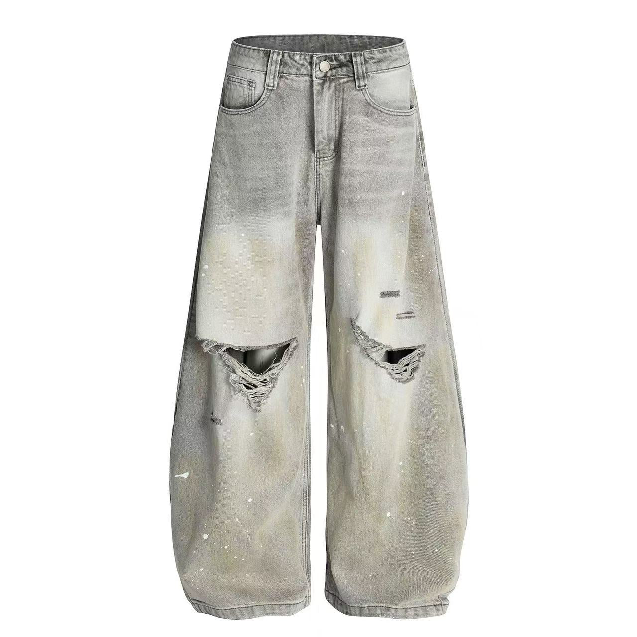 Vintage Washed Ripped Distressed Baggy Jeans