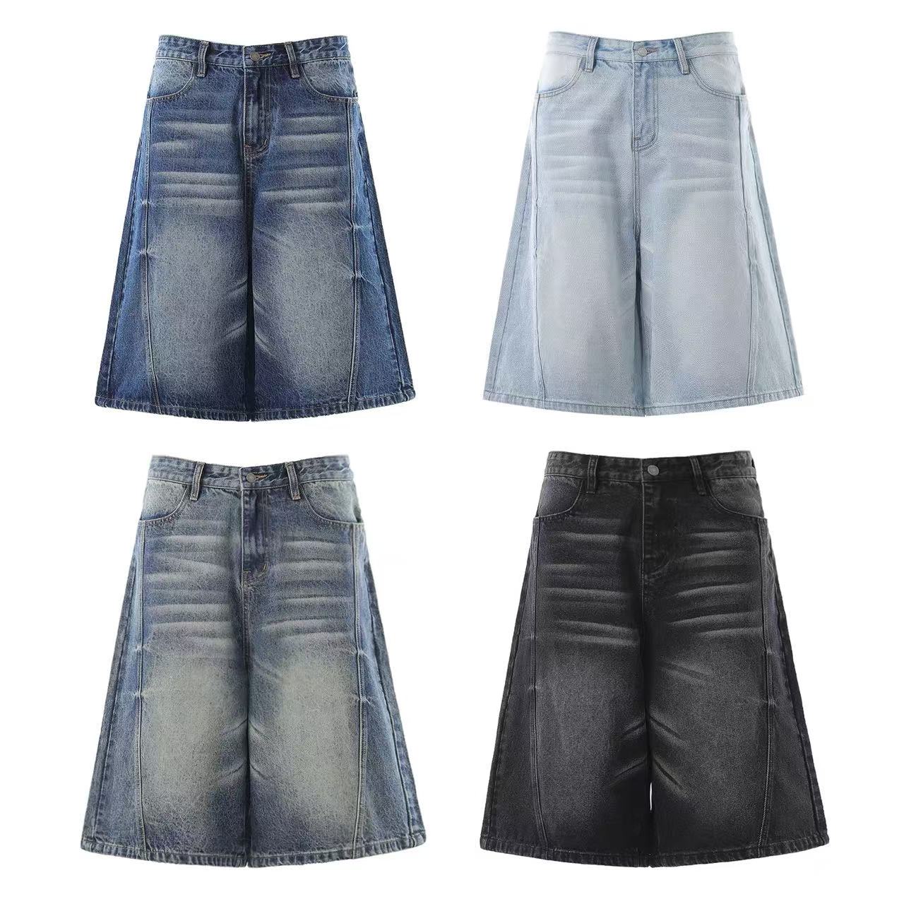 Vintage Wide-Leg Knee-Length Jorts