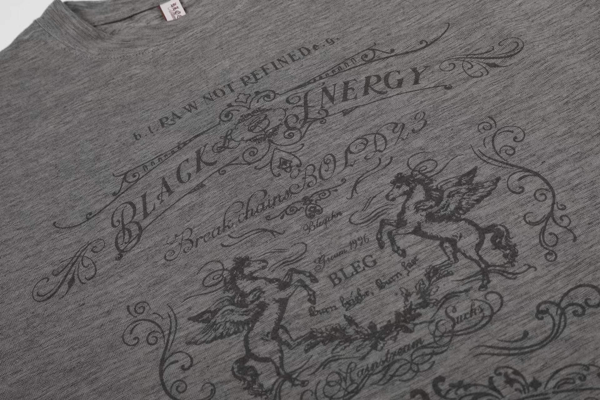 Vintage Baroque Graphic Sheer Long Sleeve