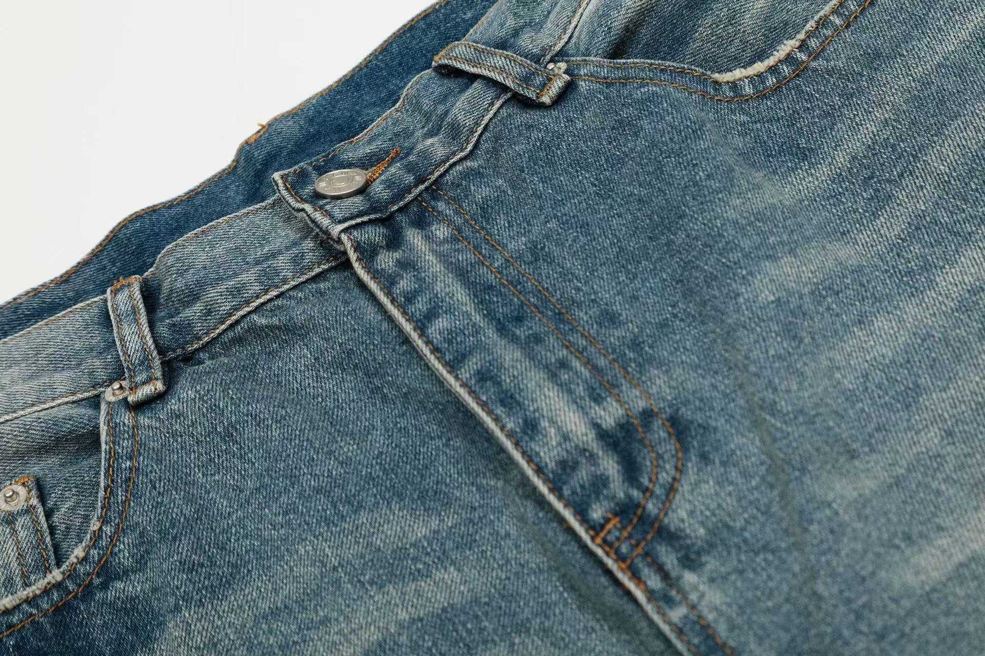 Paint Splatter Distressed Baggy Wide-Leg Jorts