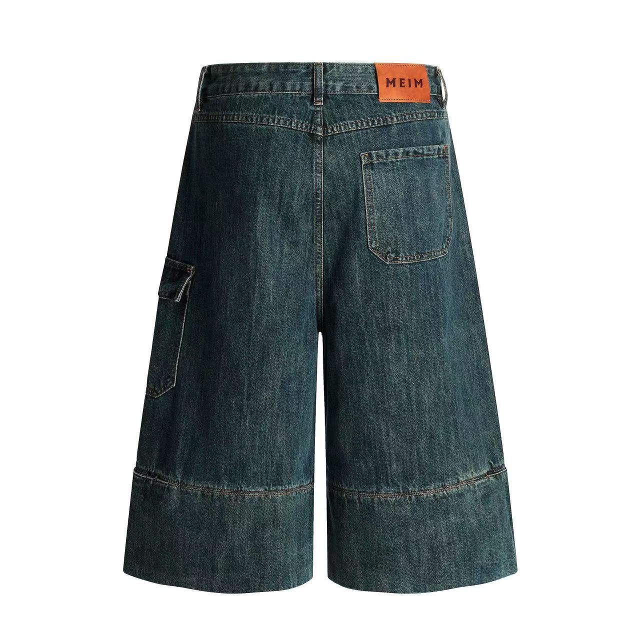Vintage Washed Wide-Leg Jorts