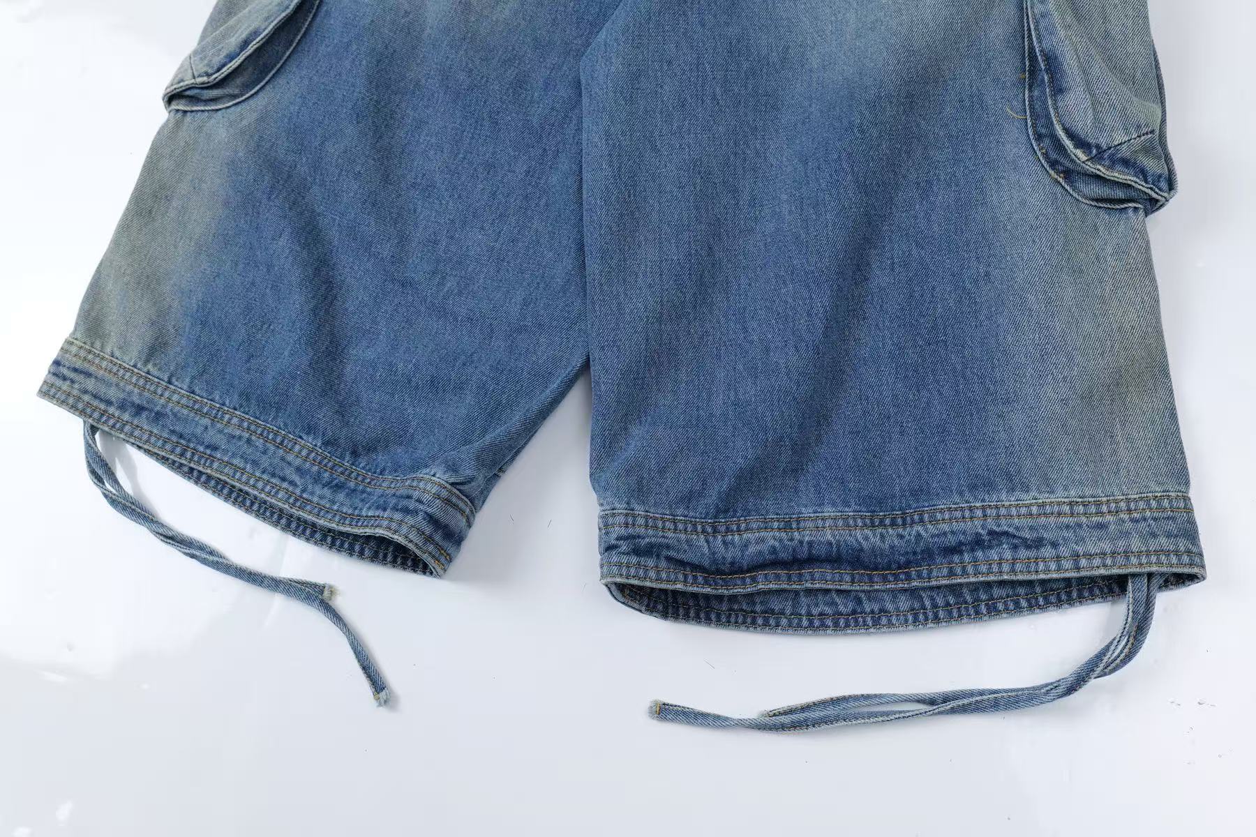 Vintage Washed Cargo Wide-Leg Jorts