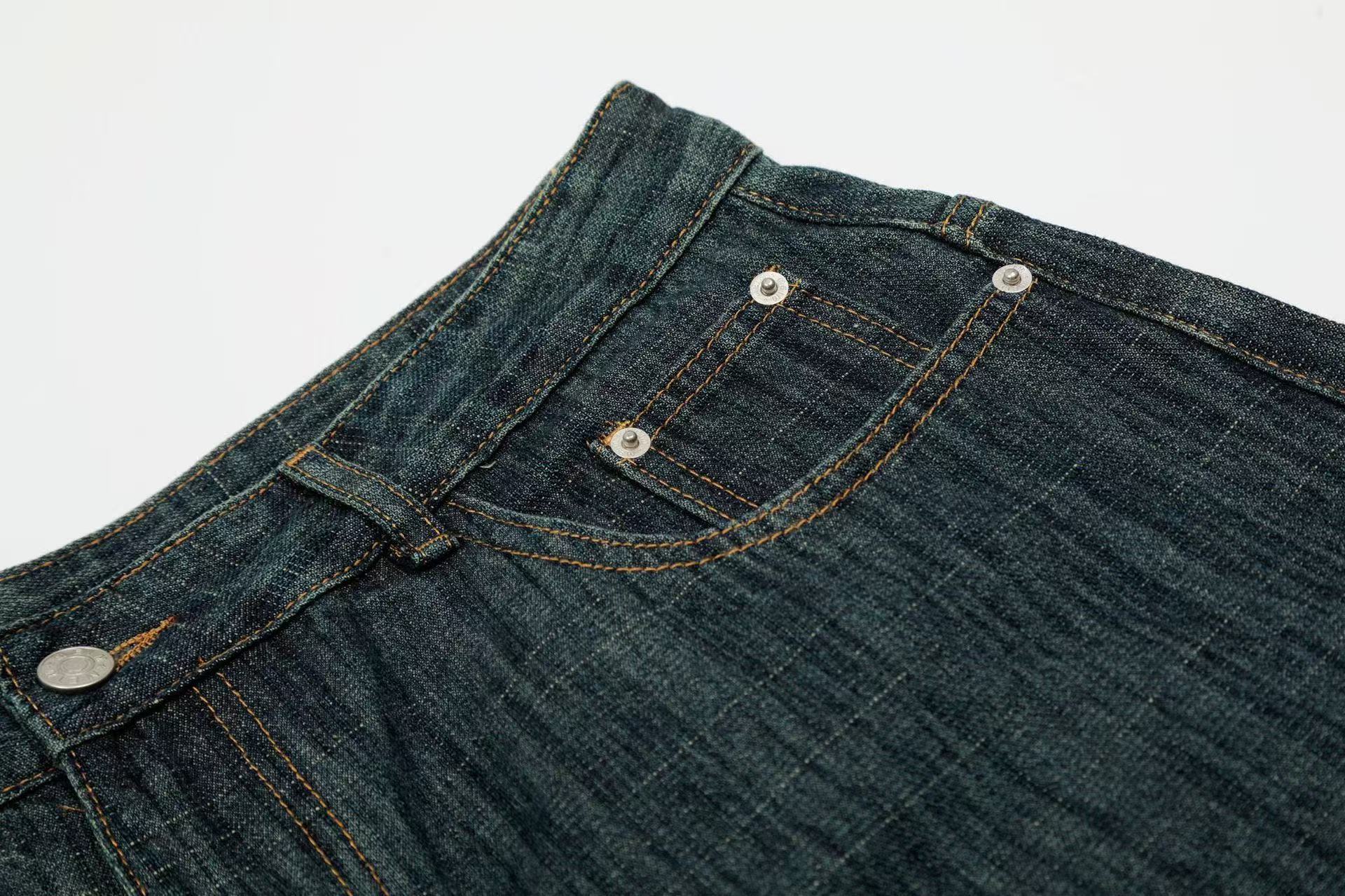 Vintage Washed Wide-Leg Denim Jorts