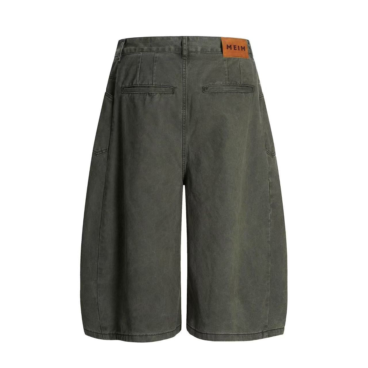 Beaded Charm Cargo Baggy Wide-Leg Jorts