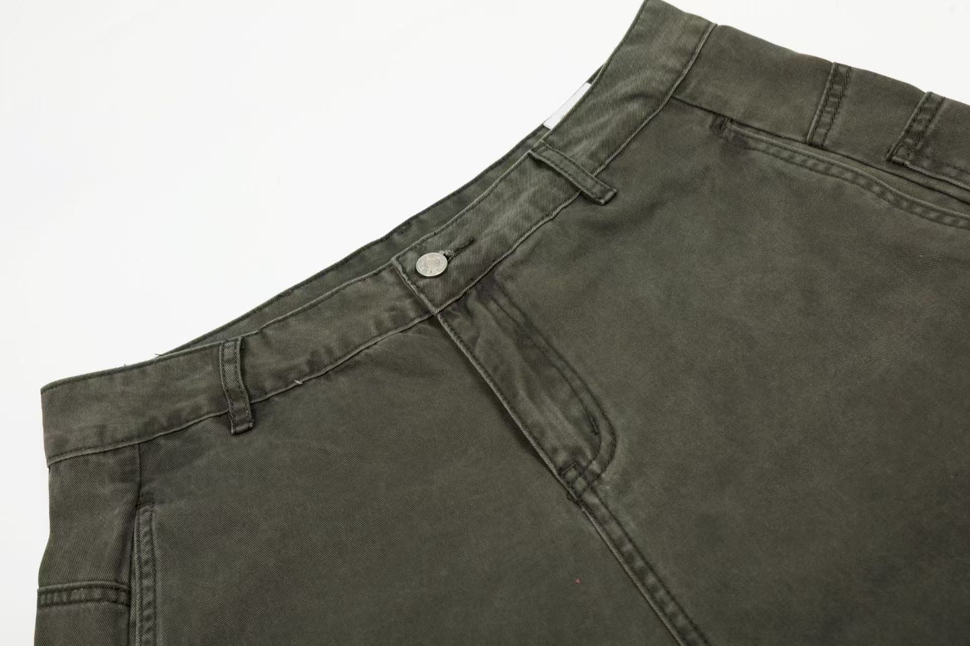 Beaded Charm Cargo Baggy Wide-Leg Jorts