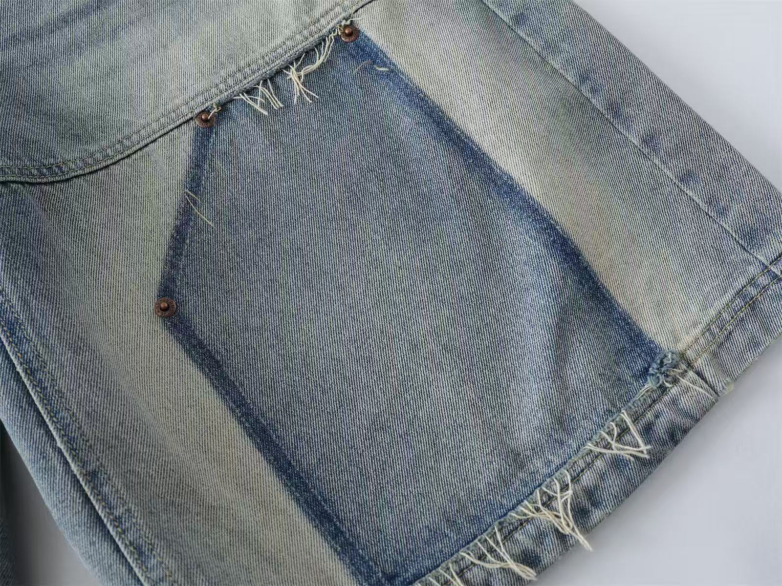 Distressed Vintage Washed Wide-Leg Jorts