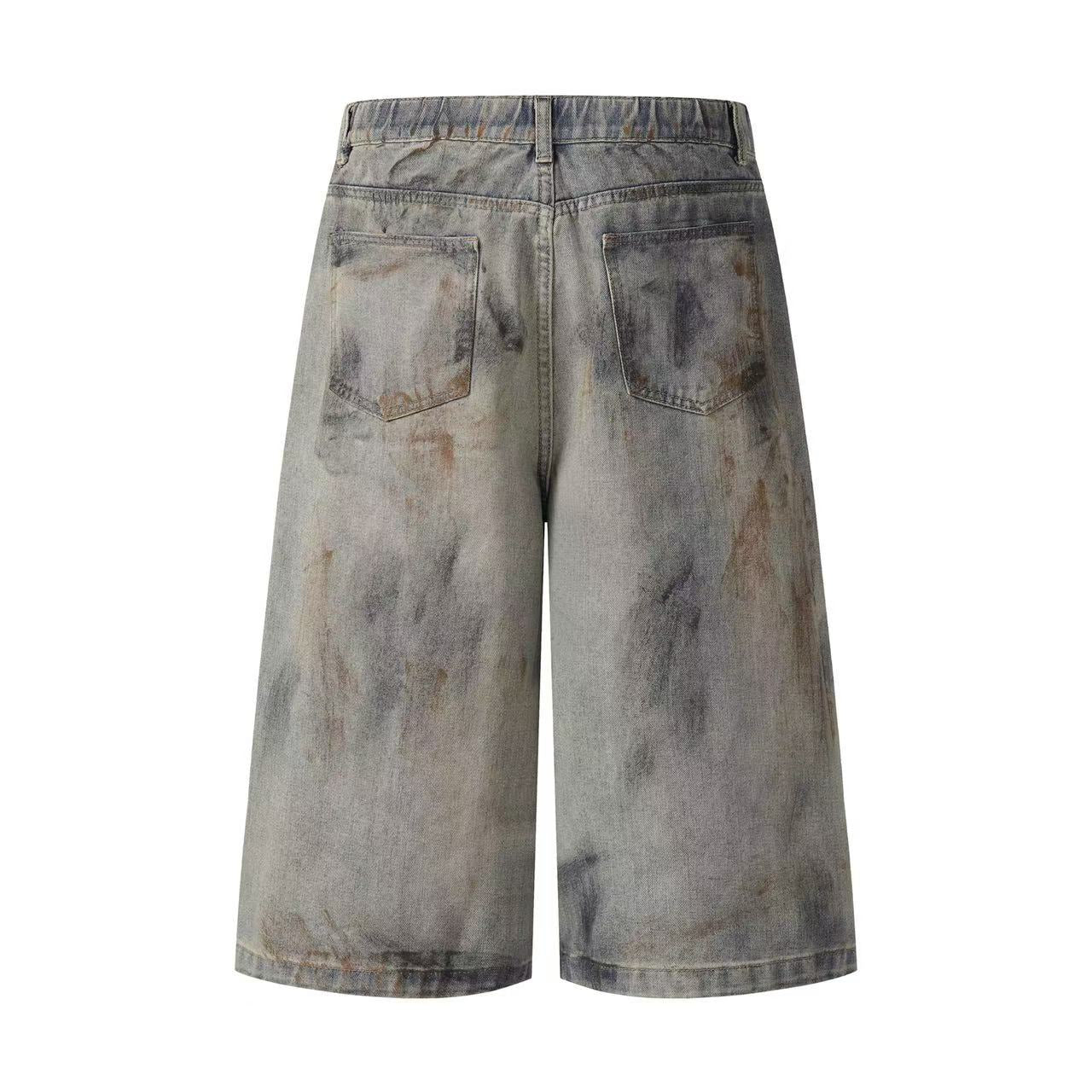Wasteland Dirt Washed Wide-Leg Jorts
