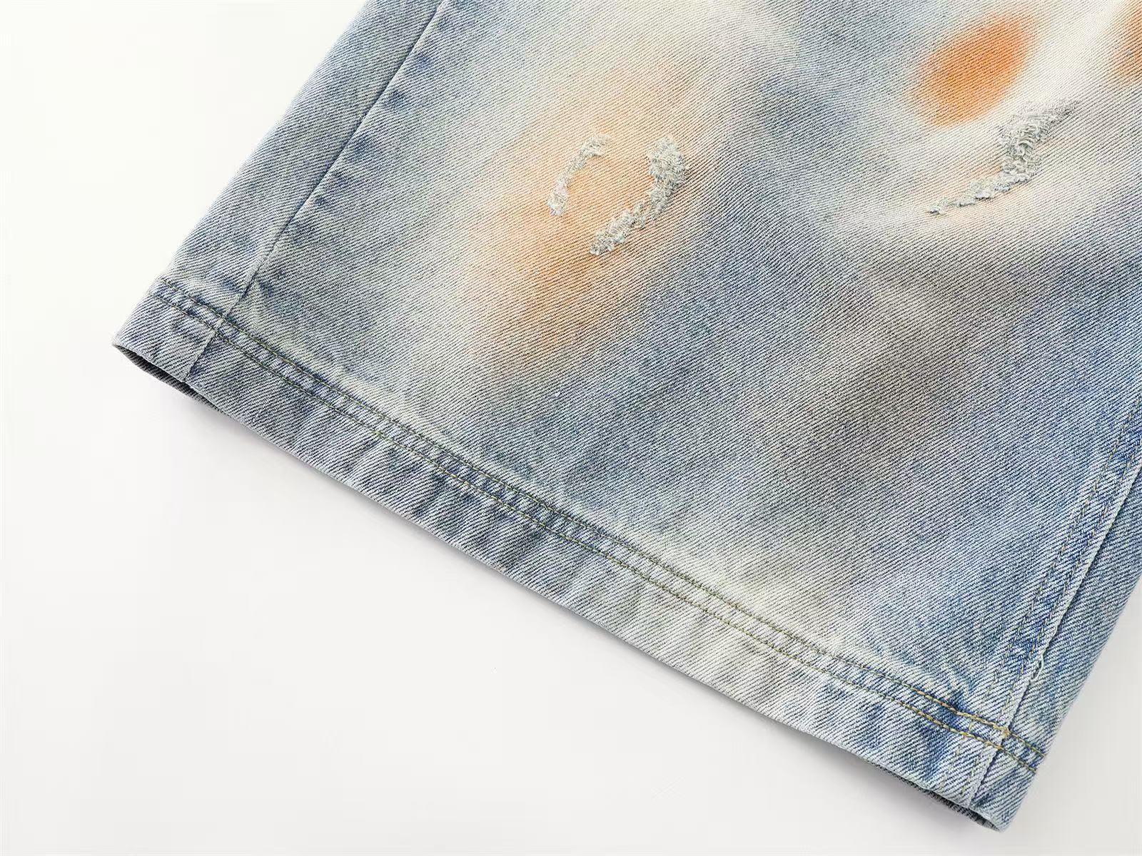 Distressed Wasteland Dirt Washed Wide-Leg Jorts