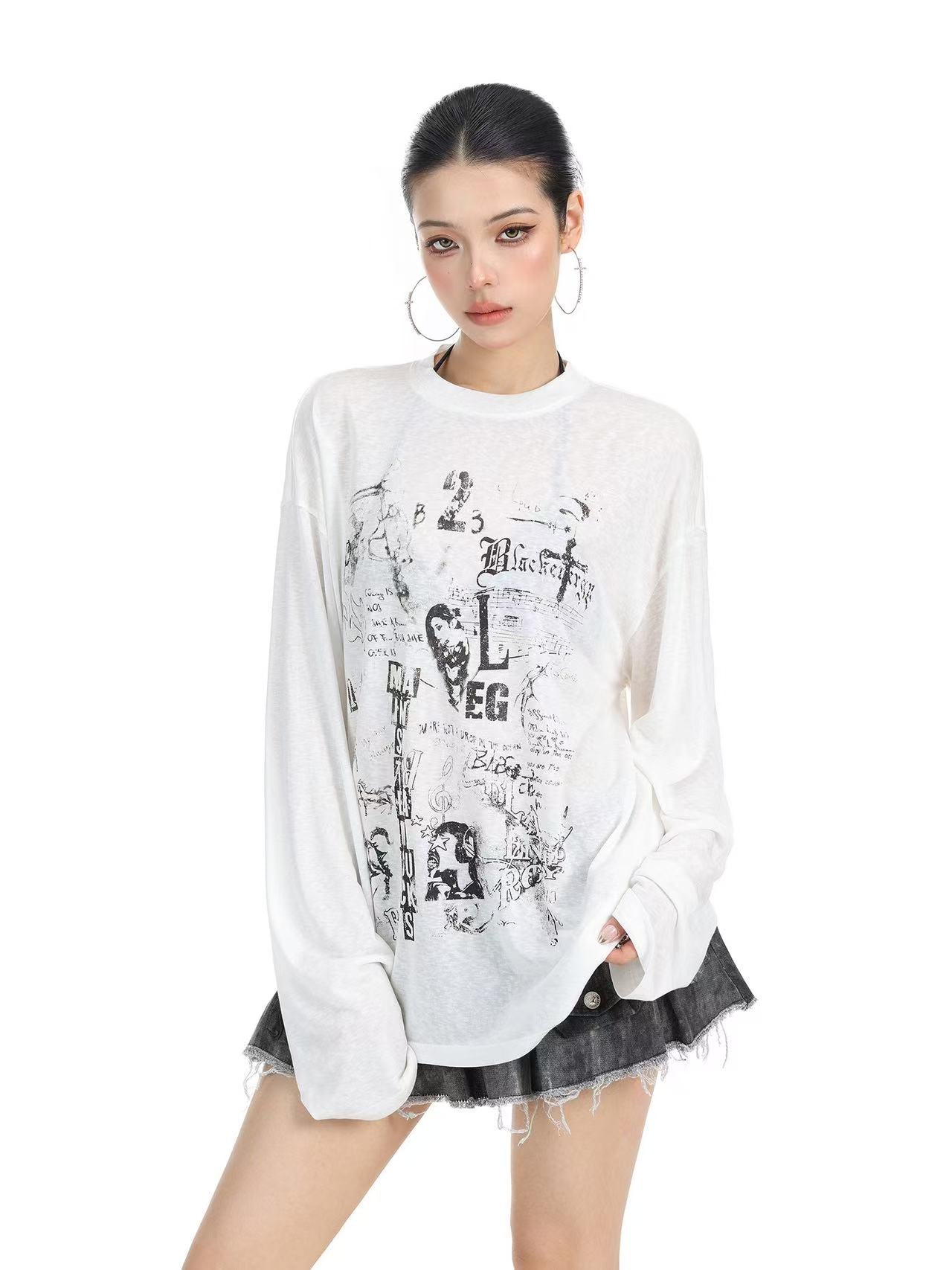 Streetwear Print Long Sleeve