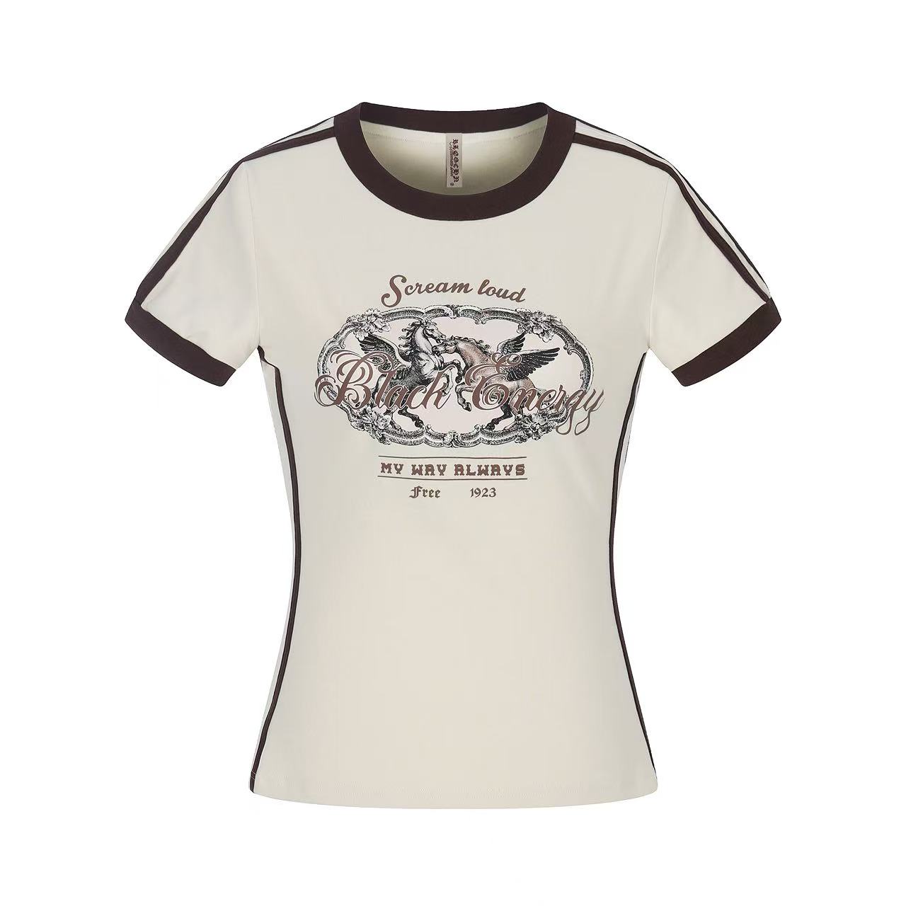 Vintage Pegasus Graphic Fitted Baby Tee