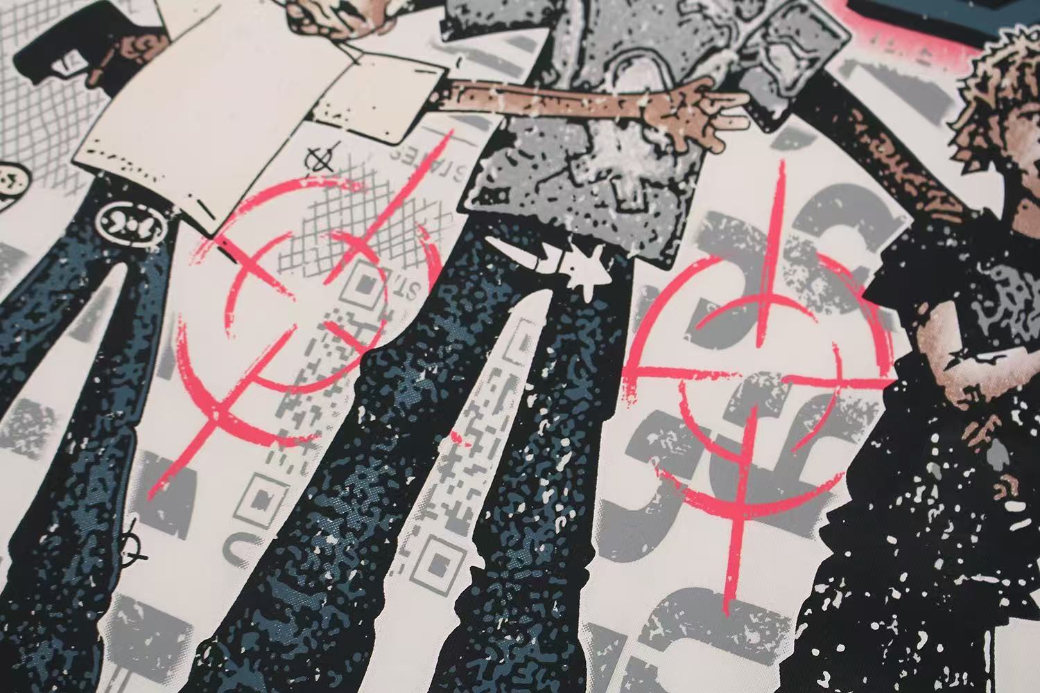 Streetwear Hip Hop Trio Graphic Print T-Shirt