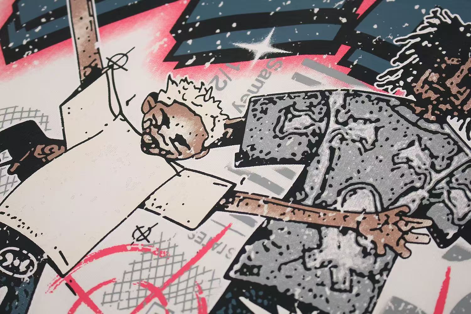 Streetwear Hip Hop Trio Graphic Print T-Shirt