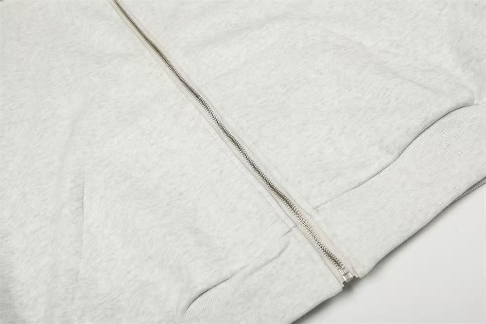 Vintage Gothic Cross Zip-Up Hoodie