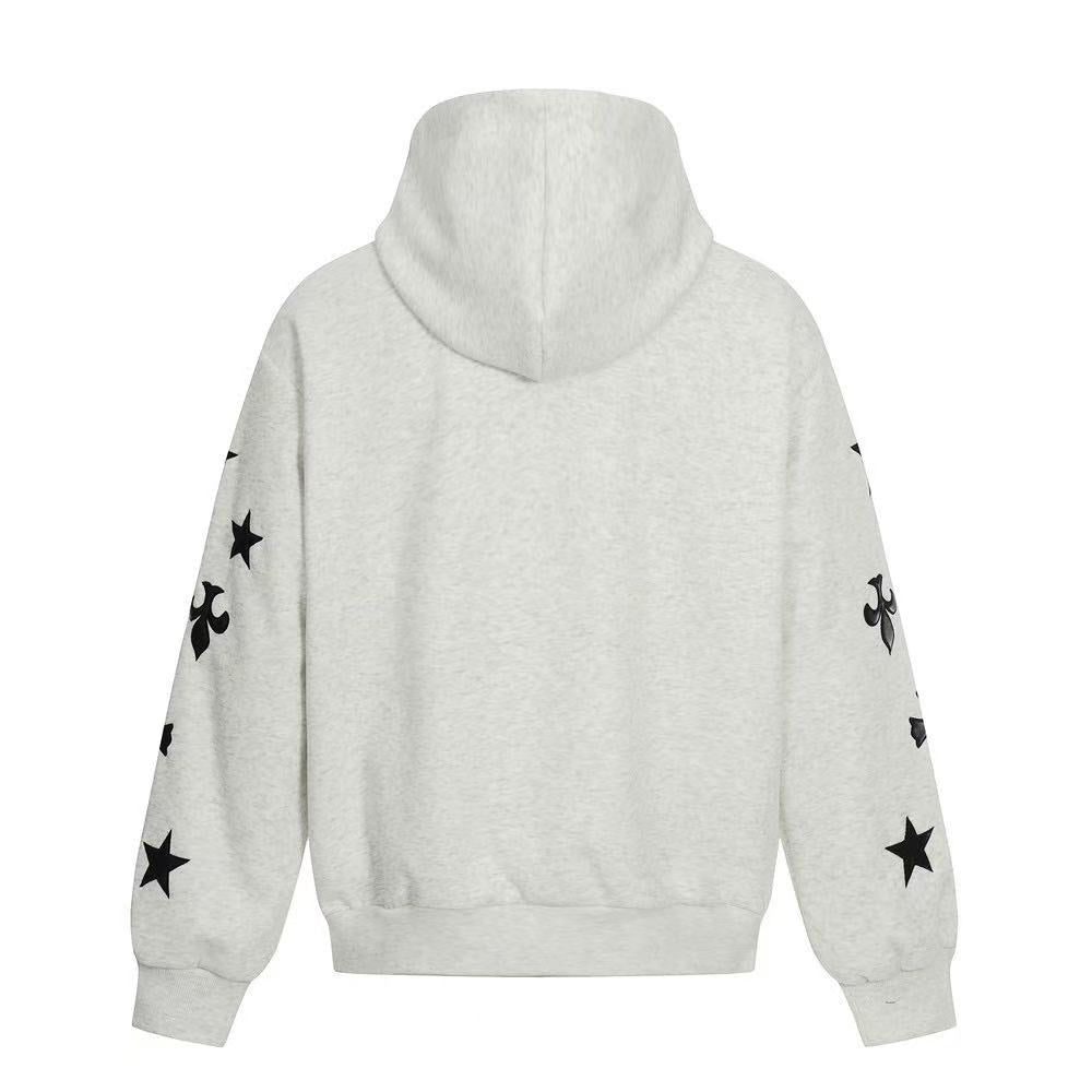 Vintage Gothic Cross Zip-Up Hoodie