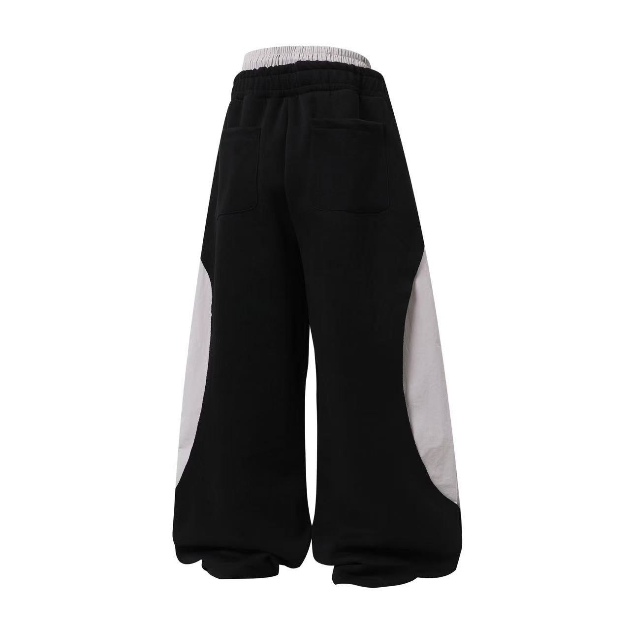 Streetwear Side Stripe Baggy Wide-Leg Sweatpants