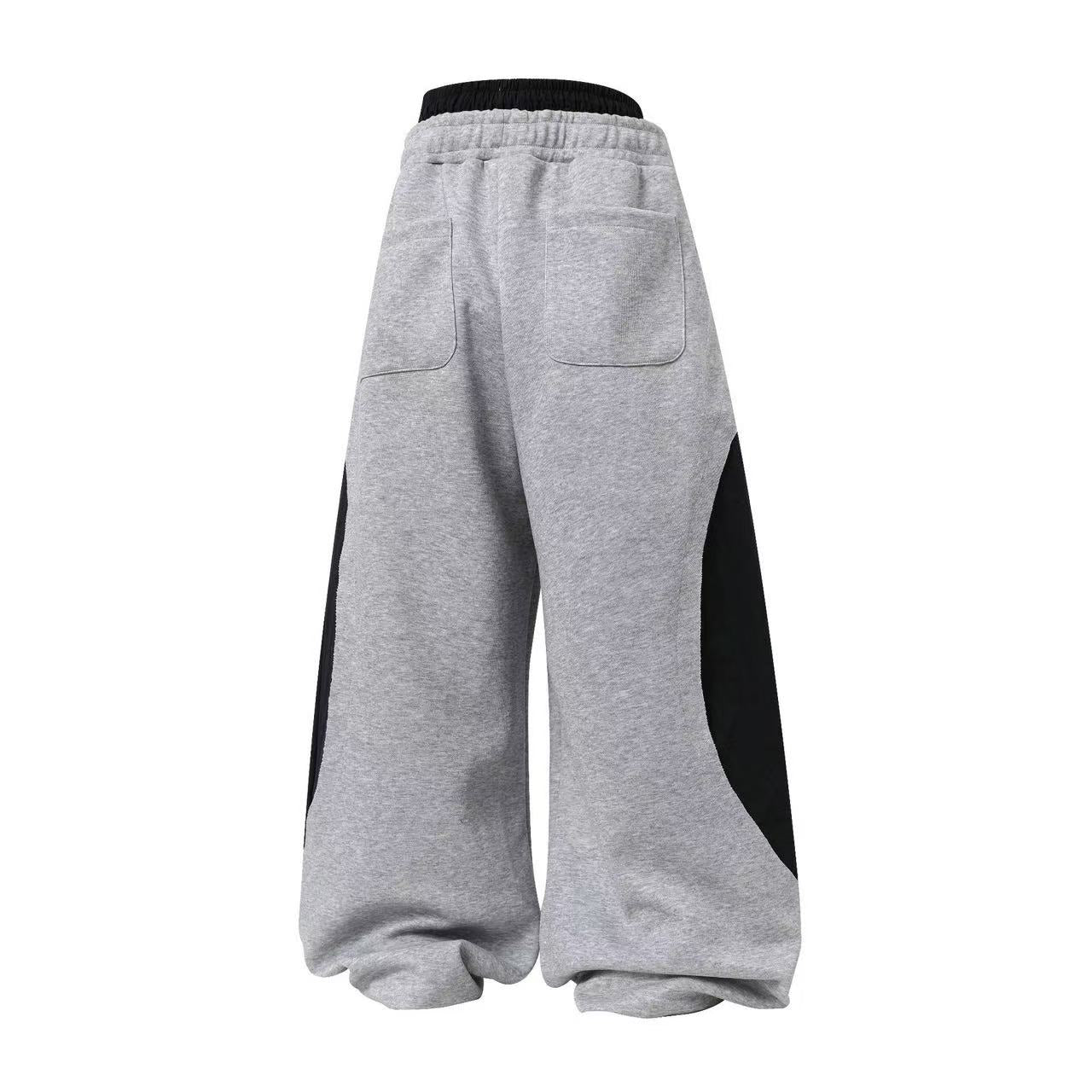 Streetwear Side Stripe Baggy Wide-Leg Sweatpants