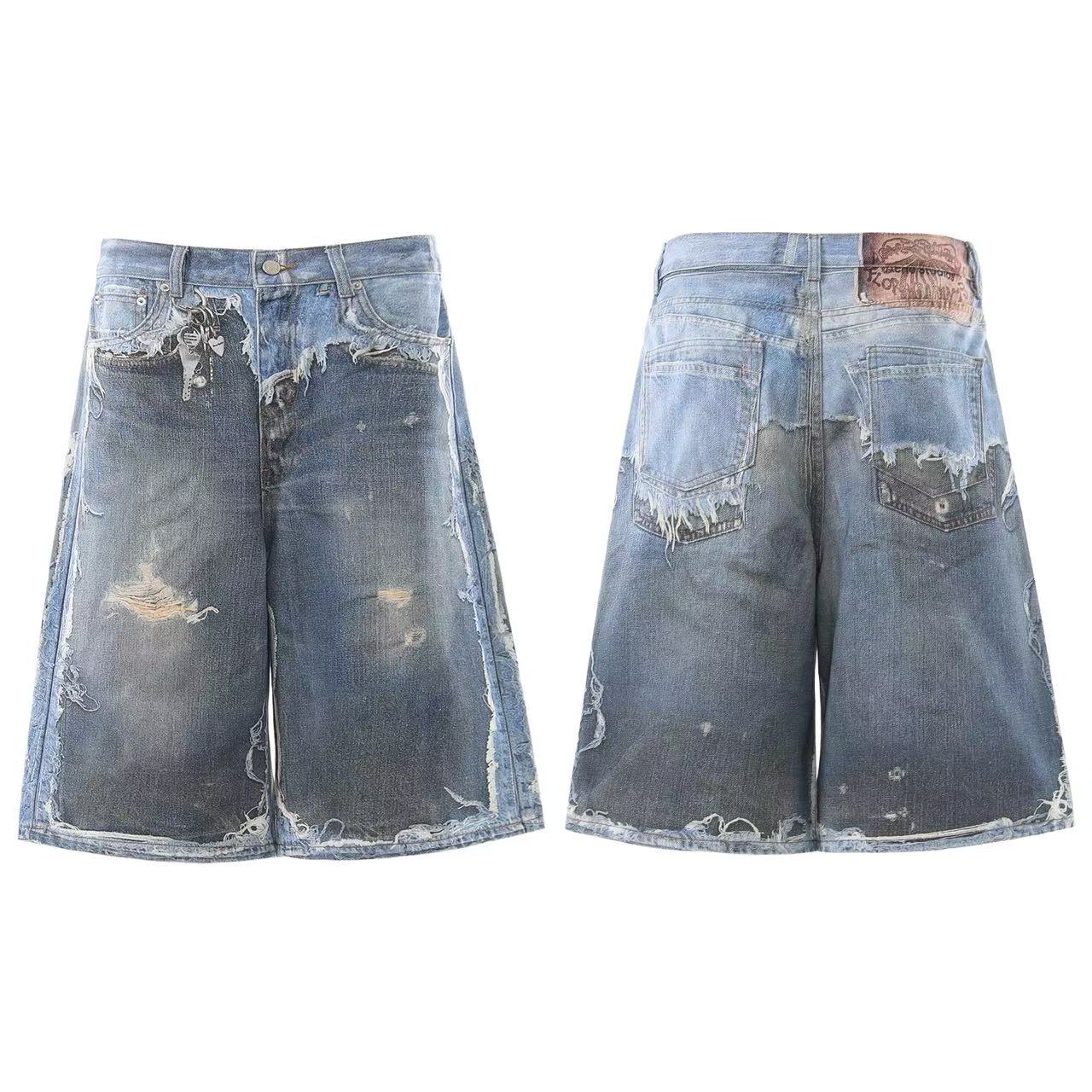 3D Print Fake Layered Distressed Wide-Leg Jorts