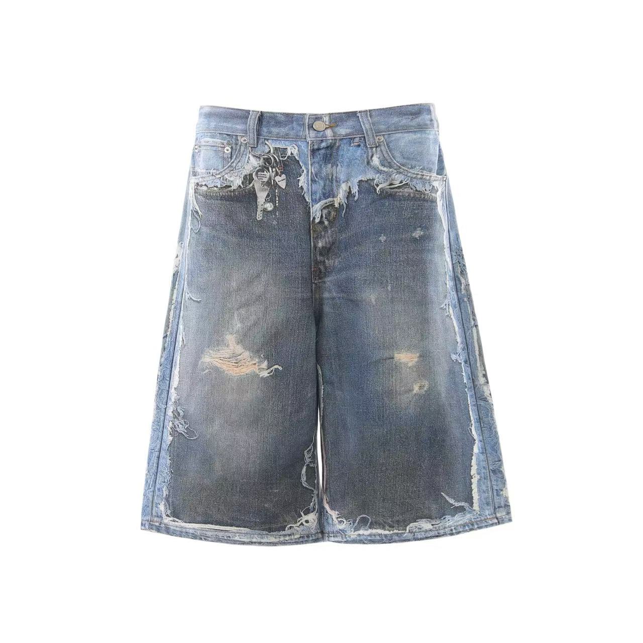 3D Print Fake Layered Distressed Wide-Leg Jorts