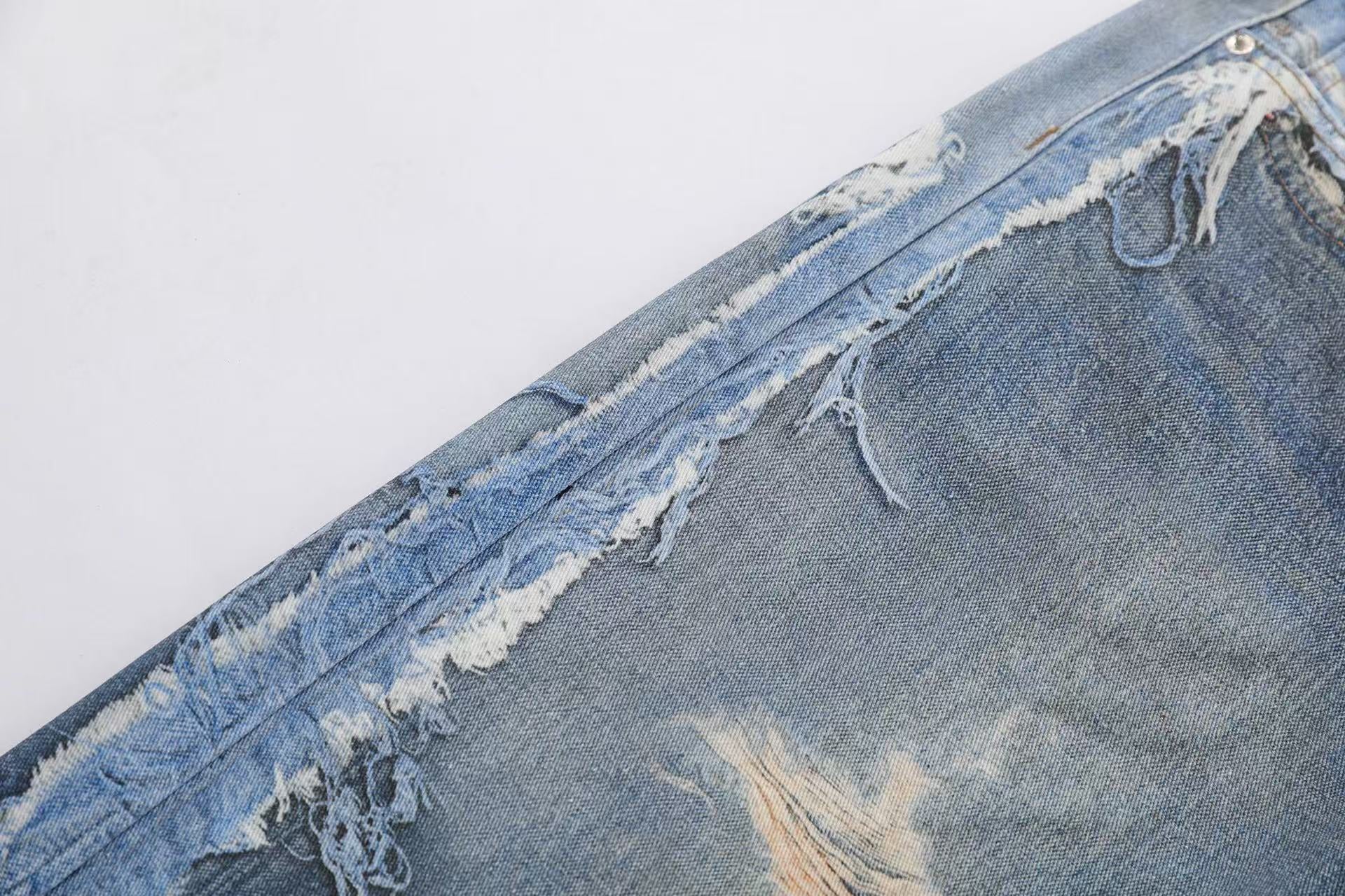 3D Print Fake Layered Distressed Wide-Leg Jorts