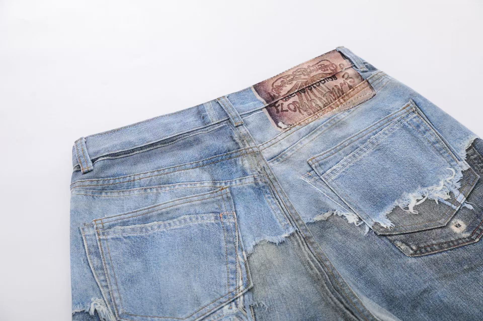 3D Print Fake Layered Distressed Wide-Leg Jorts