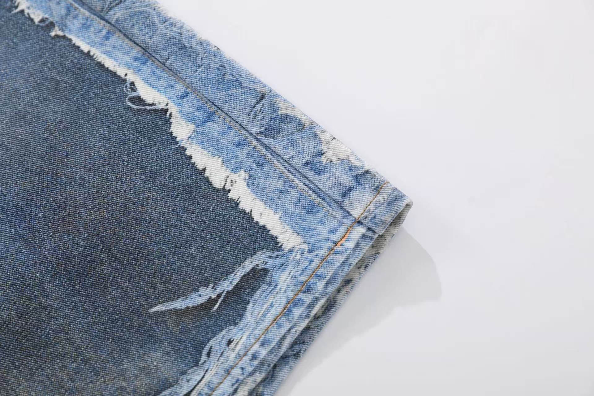 3D Print Fake Layered Distressed Wide-Leg Jorts