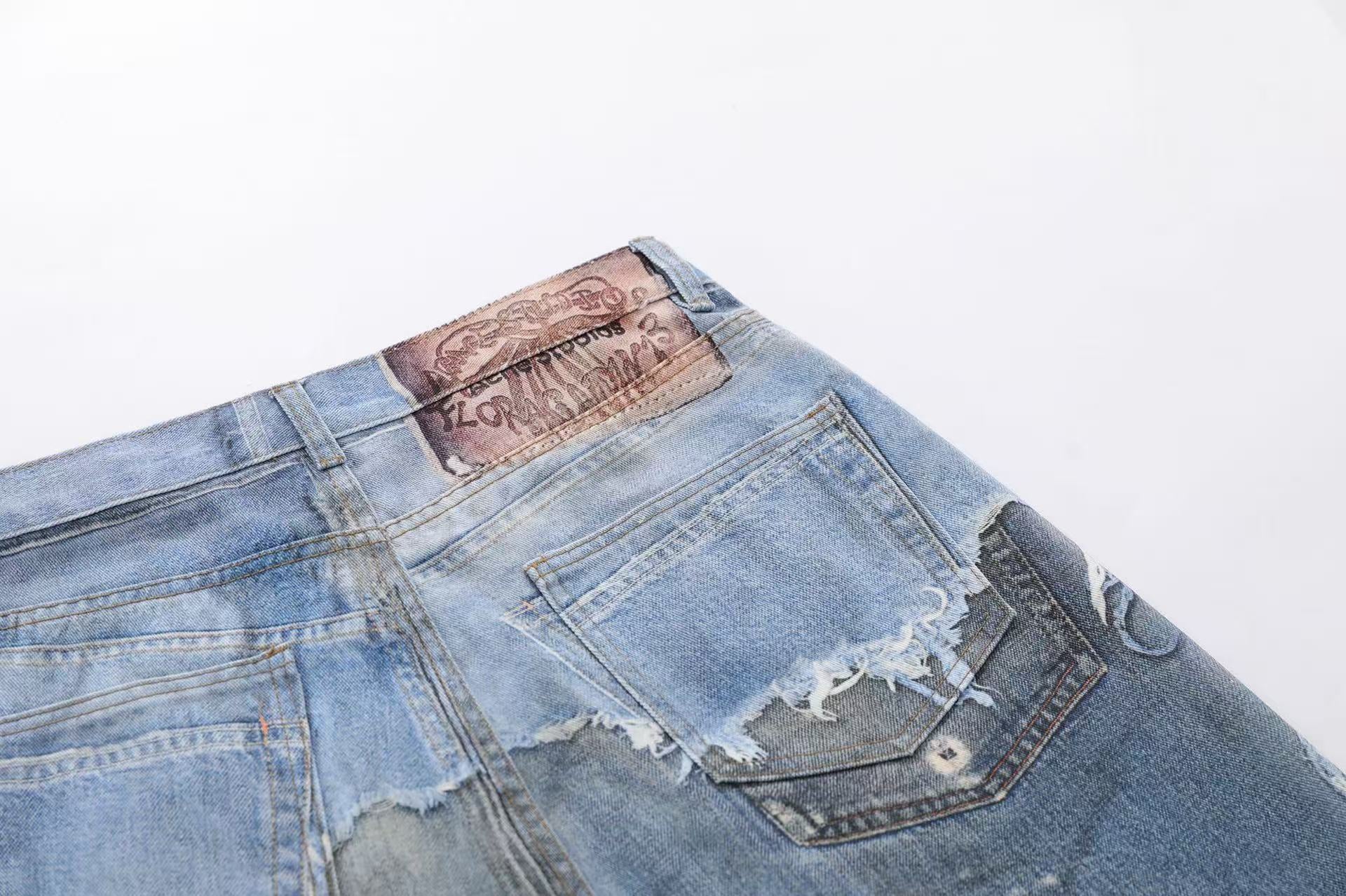 3D Print Fake Layered Distressed Wide-Leg Jorts