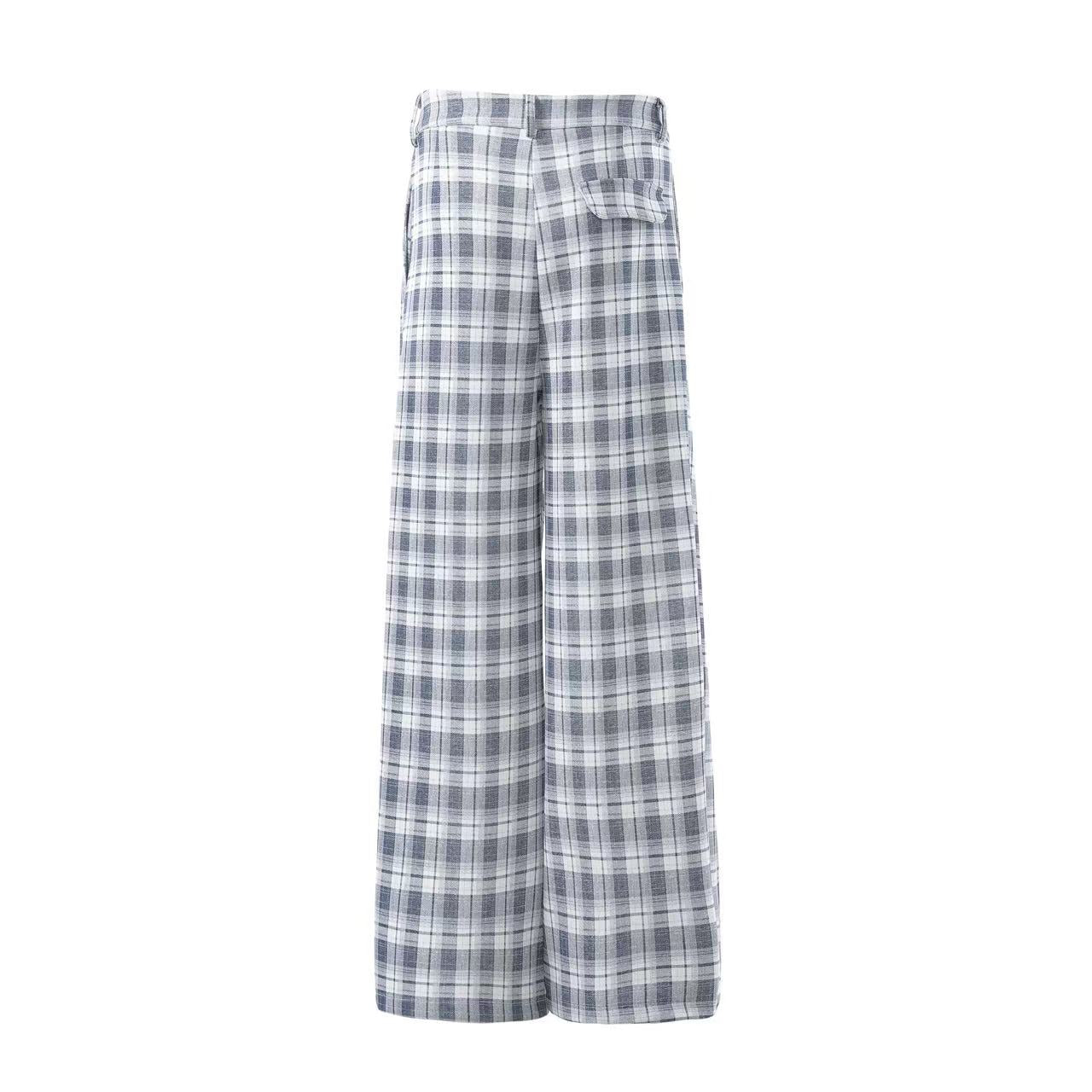 Streetwear Striped Casual Wide-Leg Suit Pants