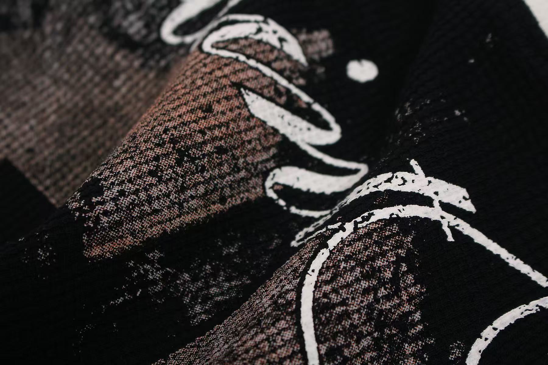 Saint Tears Cross Print Waffle Knit T-Shirt