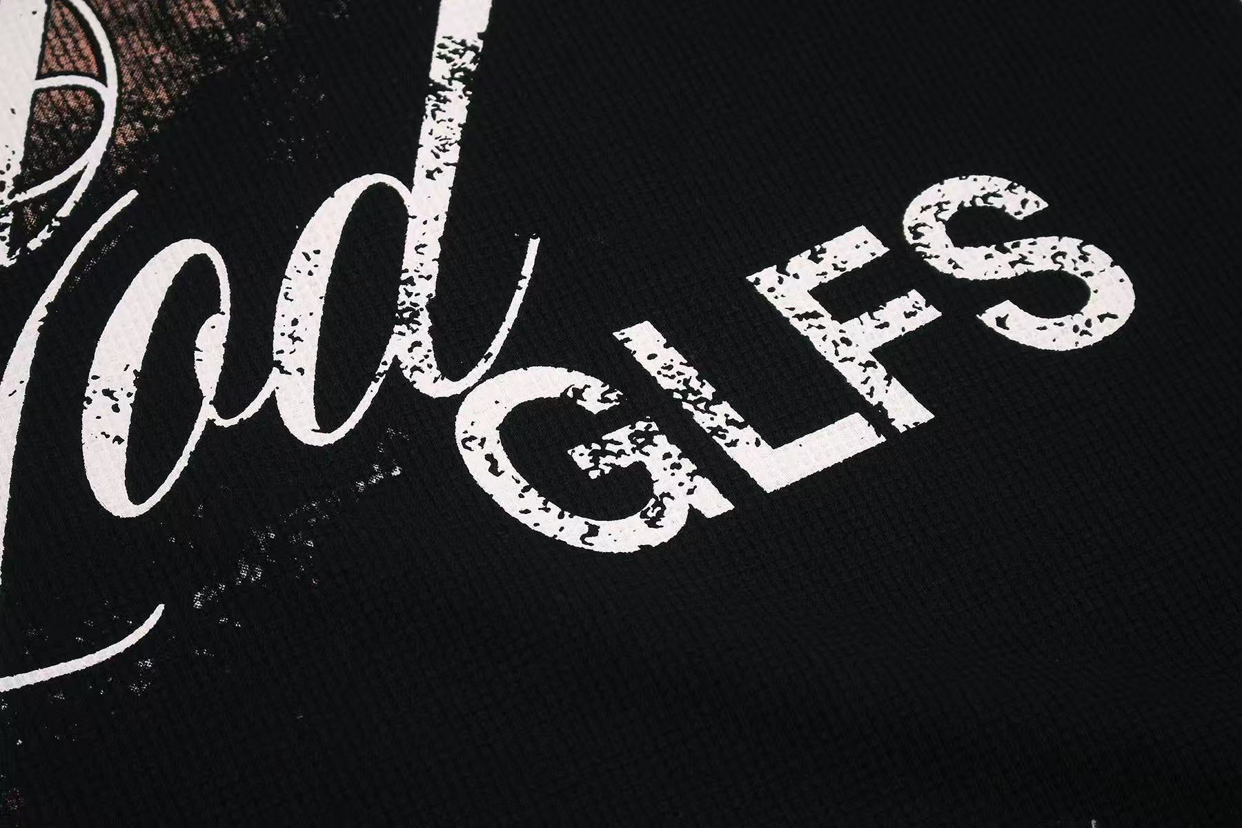 Saint Tears Cross Print Waffle Knit T-Shirt