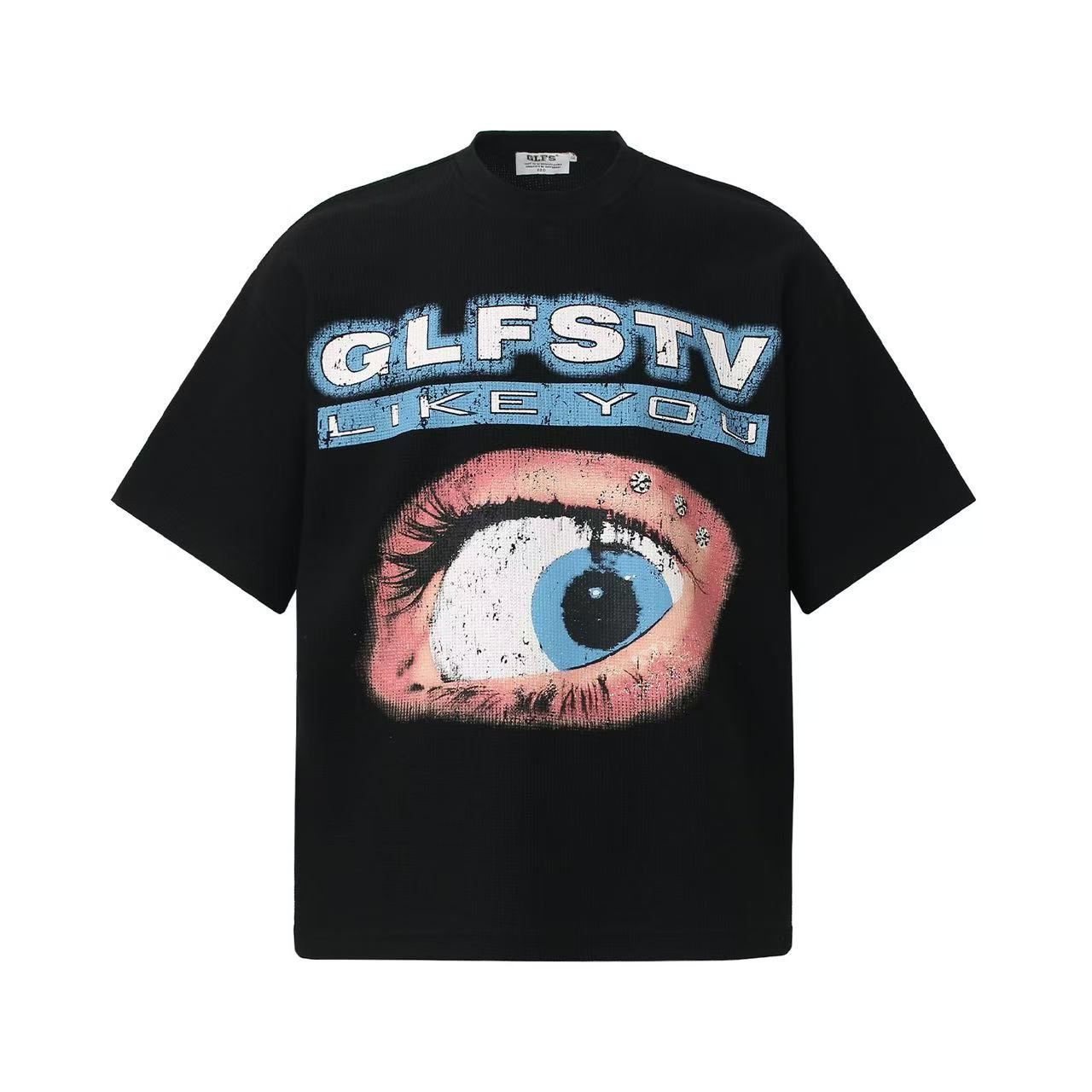 Eye Print Waffle Knit T-Shirt