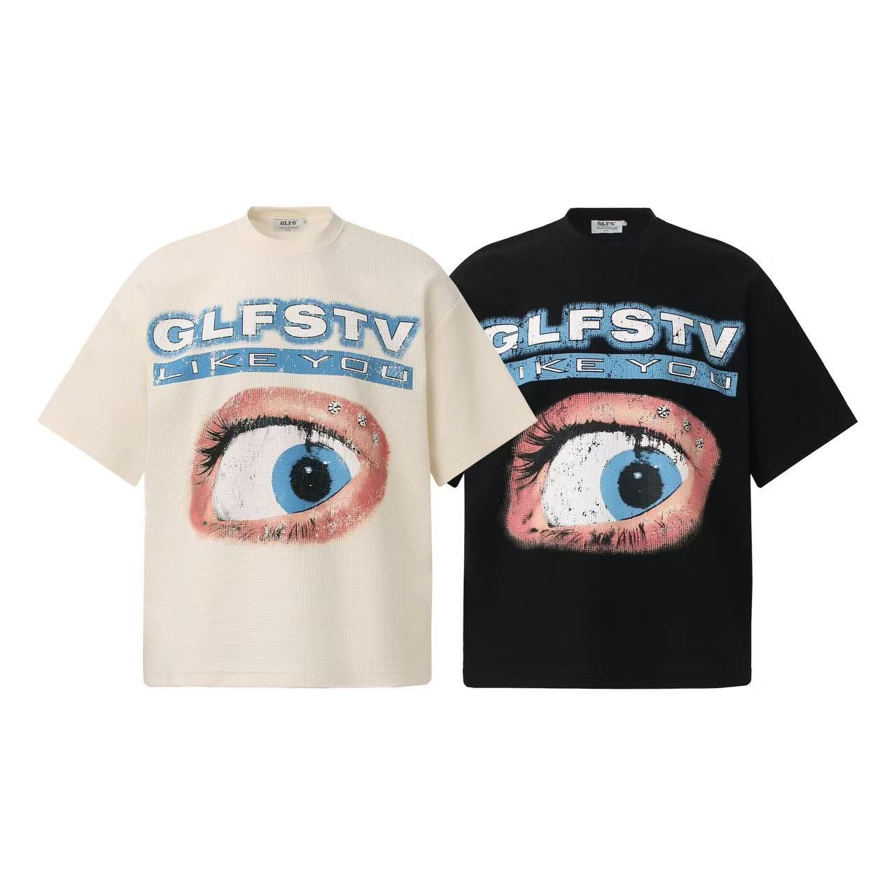 Eye Print Waffle Knit T-Shirt